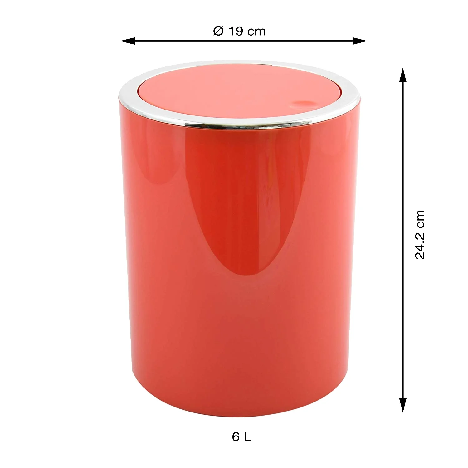 Cubo De Basura As Kamaka 6l Rojo - Image 4