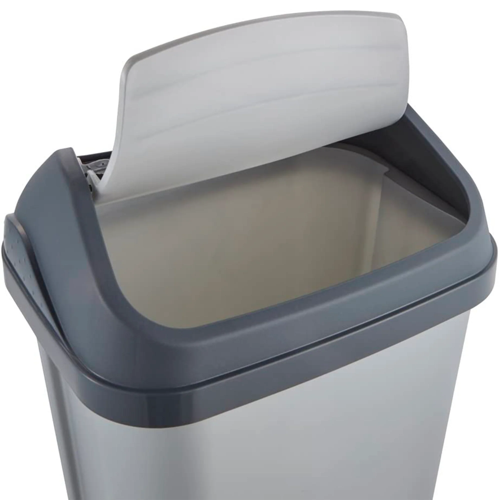Cubo De Basura Con Tapa Basculante, 25 L, Swantje, Plateado - Image 4