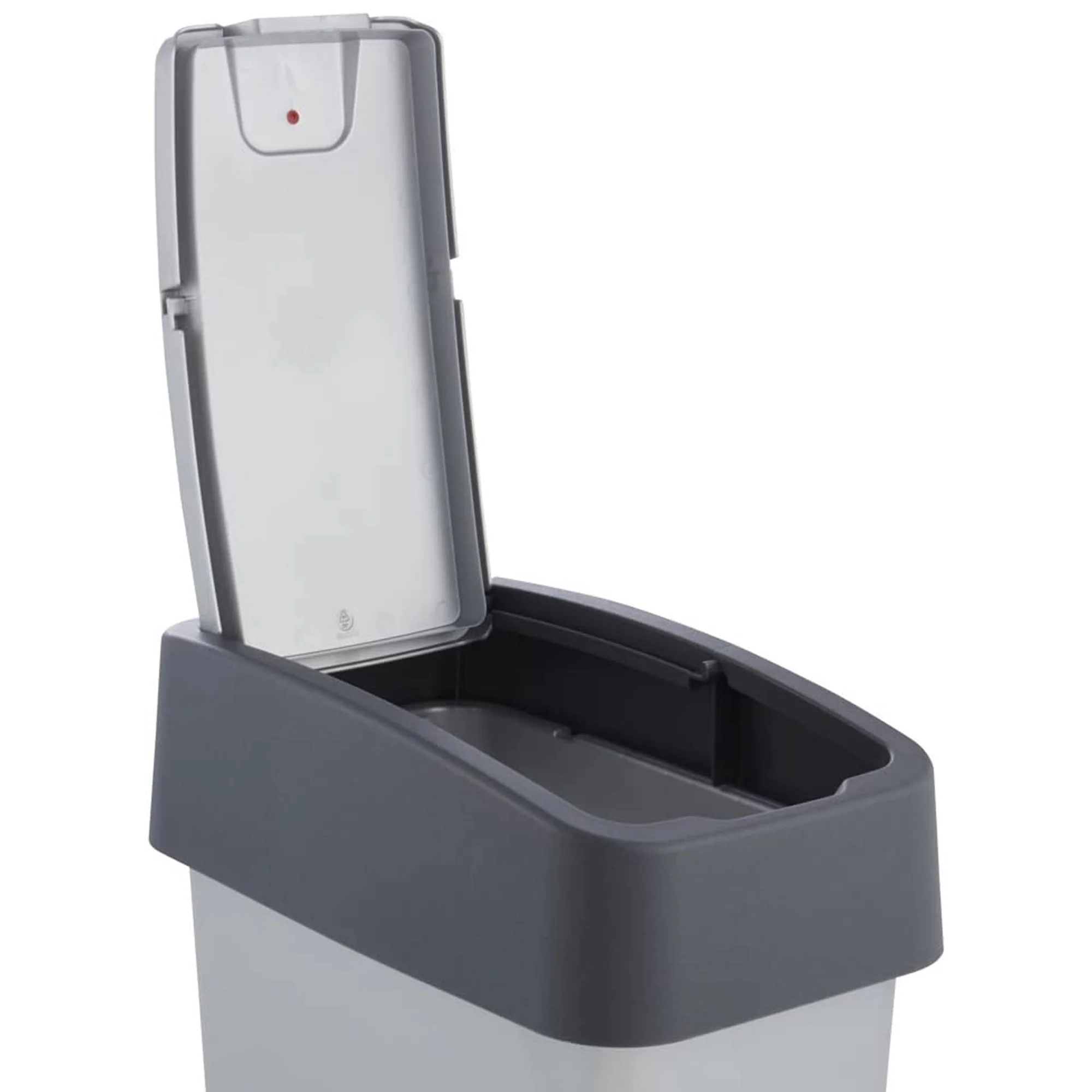 Cubo De Basura Premium Con Tapa Abatible, Tacto Suave, 10l, Color Plateado - Image 5