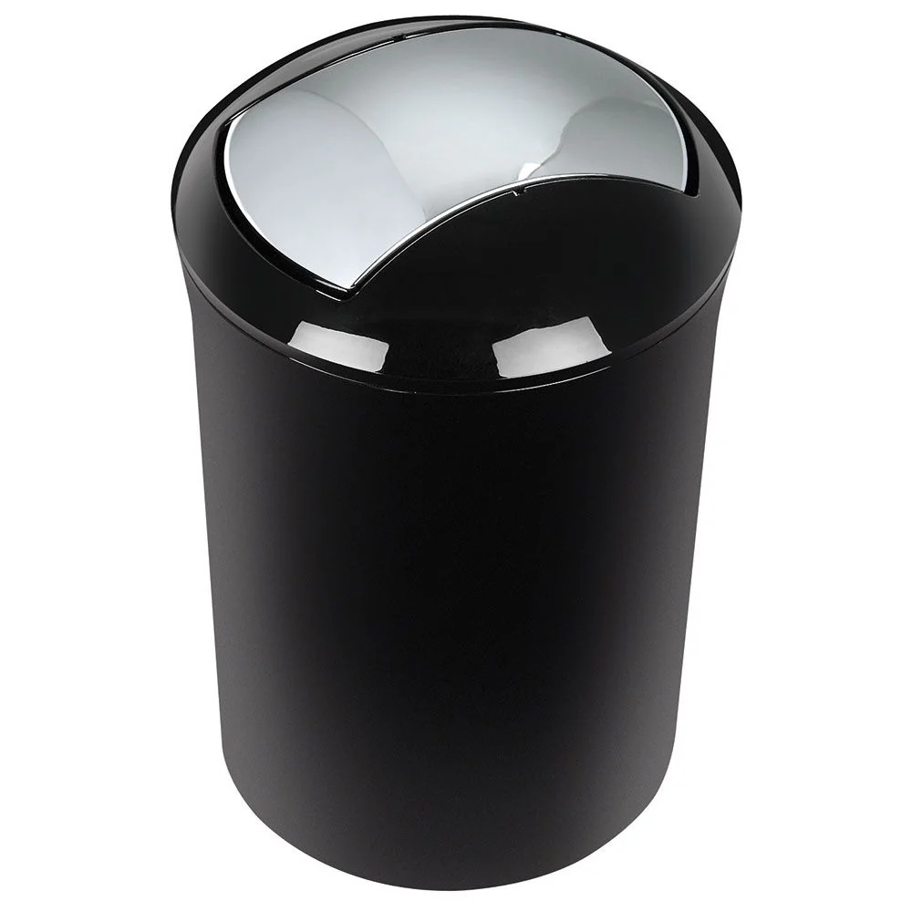 Cubo De Basura Spirella Colección Sydney Color Negro Acrilico (5l)