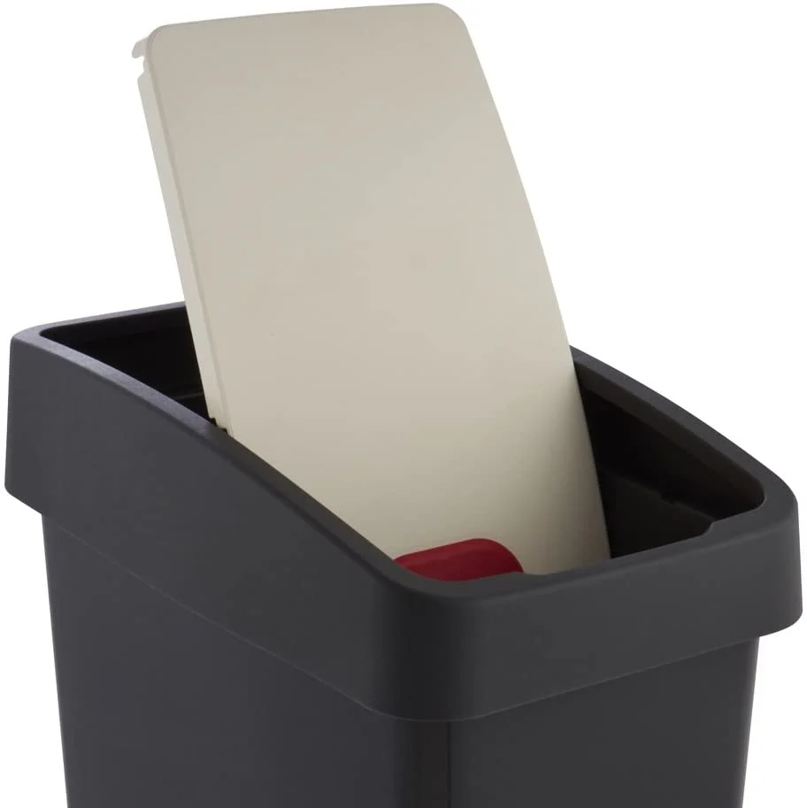 Cubo De La Basura Premium Con Tapa Abatible, Tacto Suave, 25 L, Magne, Gris Grafito - Image 3