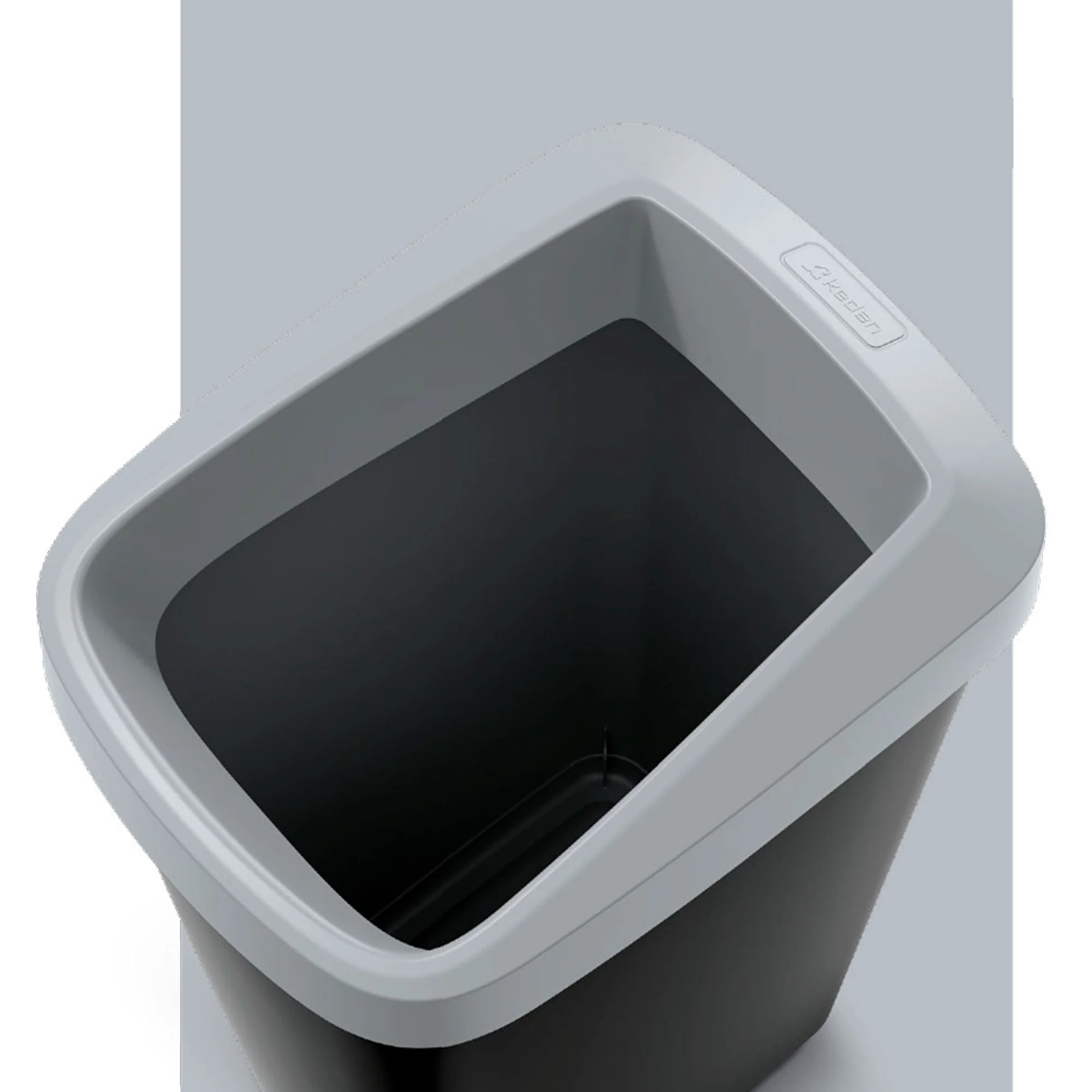 Cubo De Reciclaje 45l Keden En Plástico Con Práctica Tapa Abierta Color Azul. - Image 3