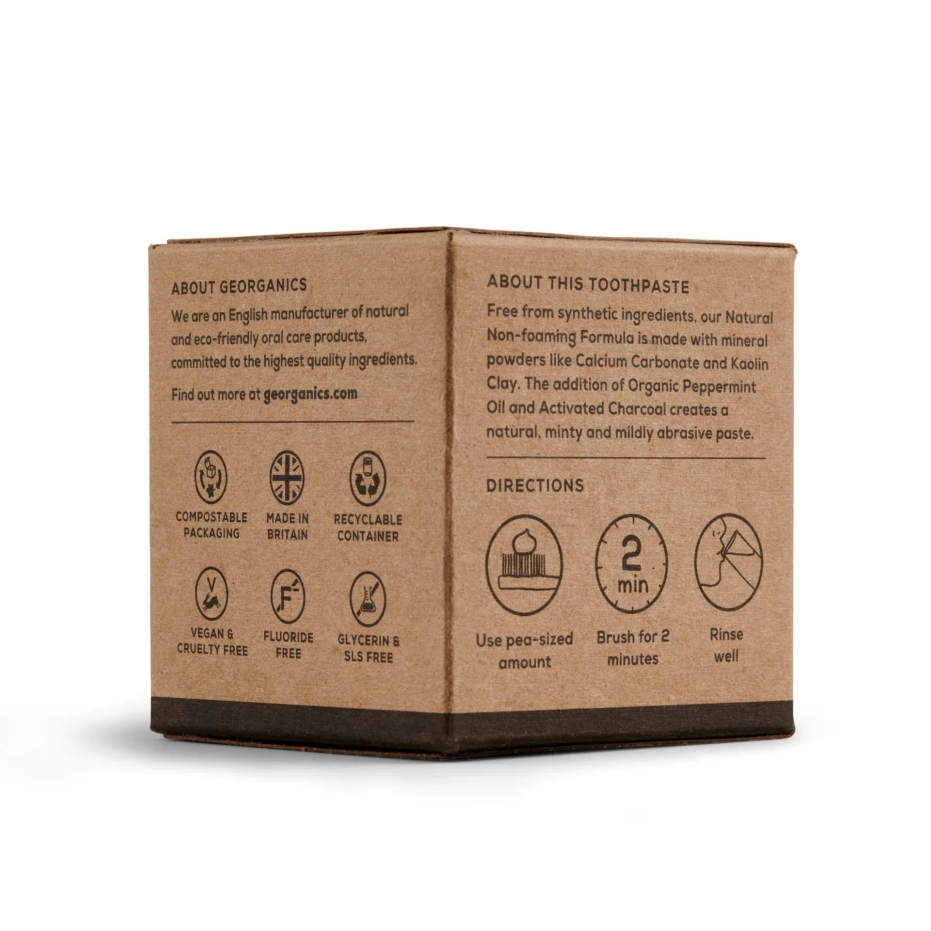 Dentífrico con Aceite de Coco y Carbón activado Georganics 60 ml - Image 3