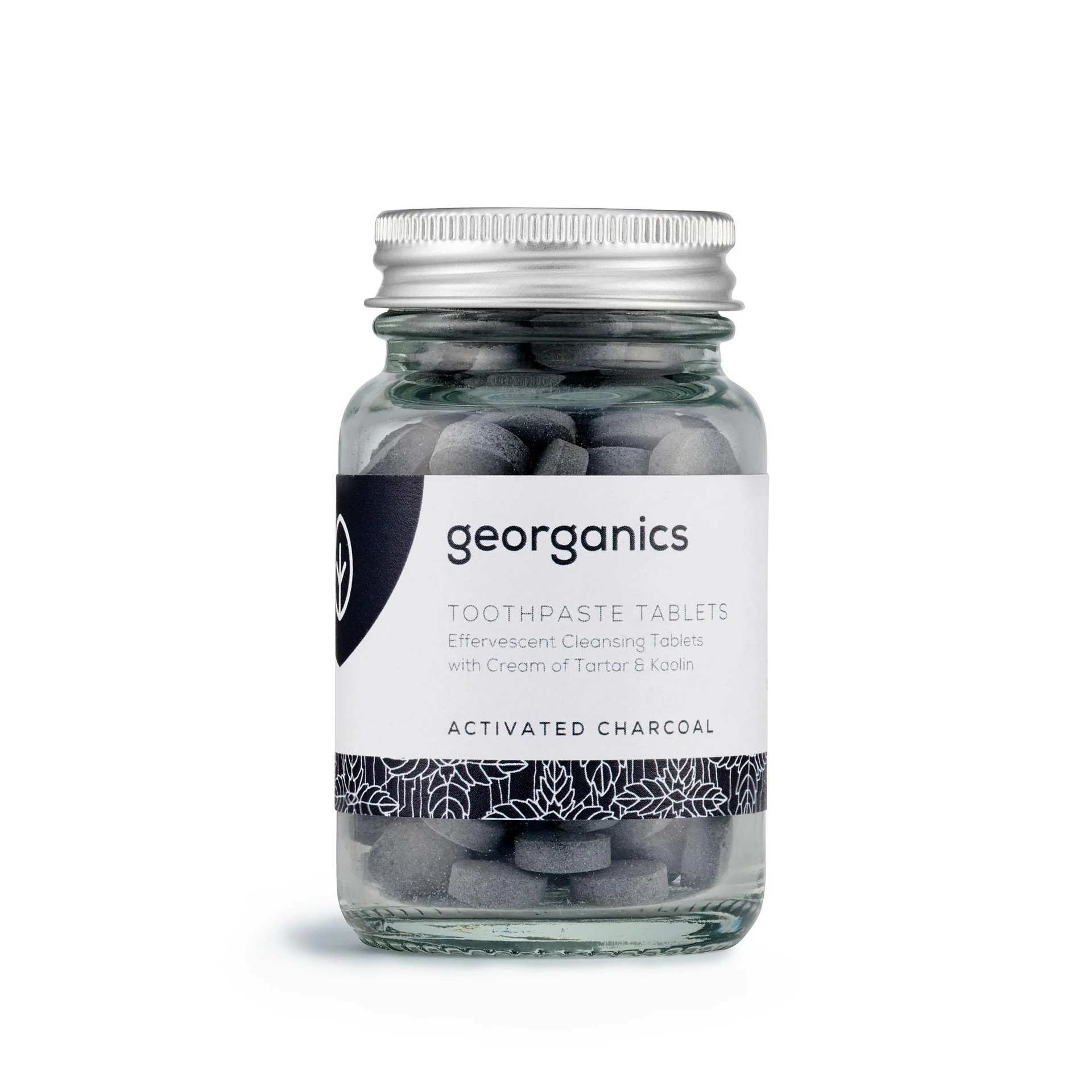 Dentífrico Natural en Tabletas con Carbón Activado y Menta Georganics 120 tabletas