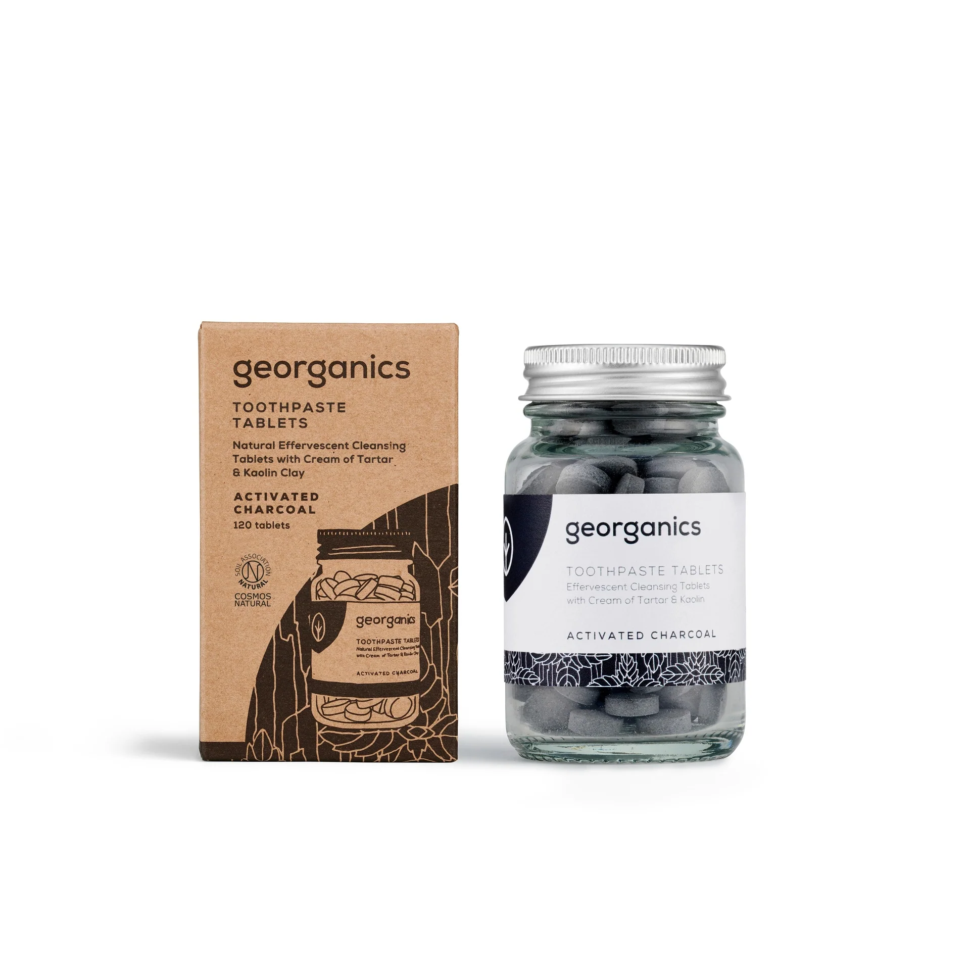 Dentífrico Natural en Tabletas con Carbón Activado y Menta Georganics 120 tabletas - Image 2