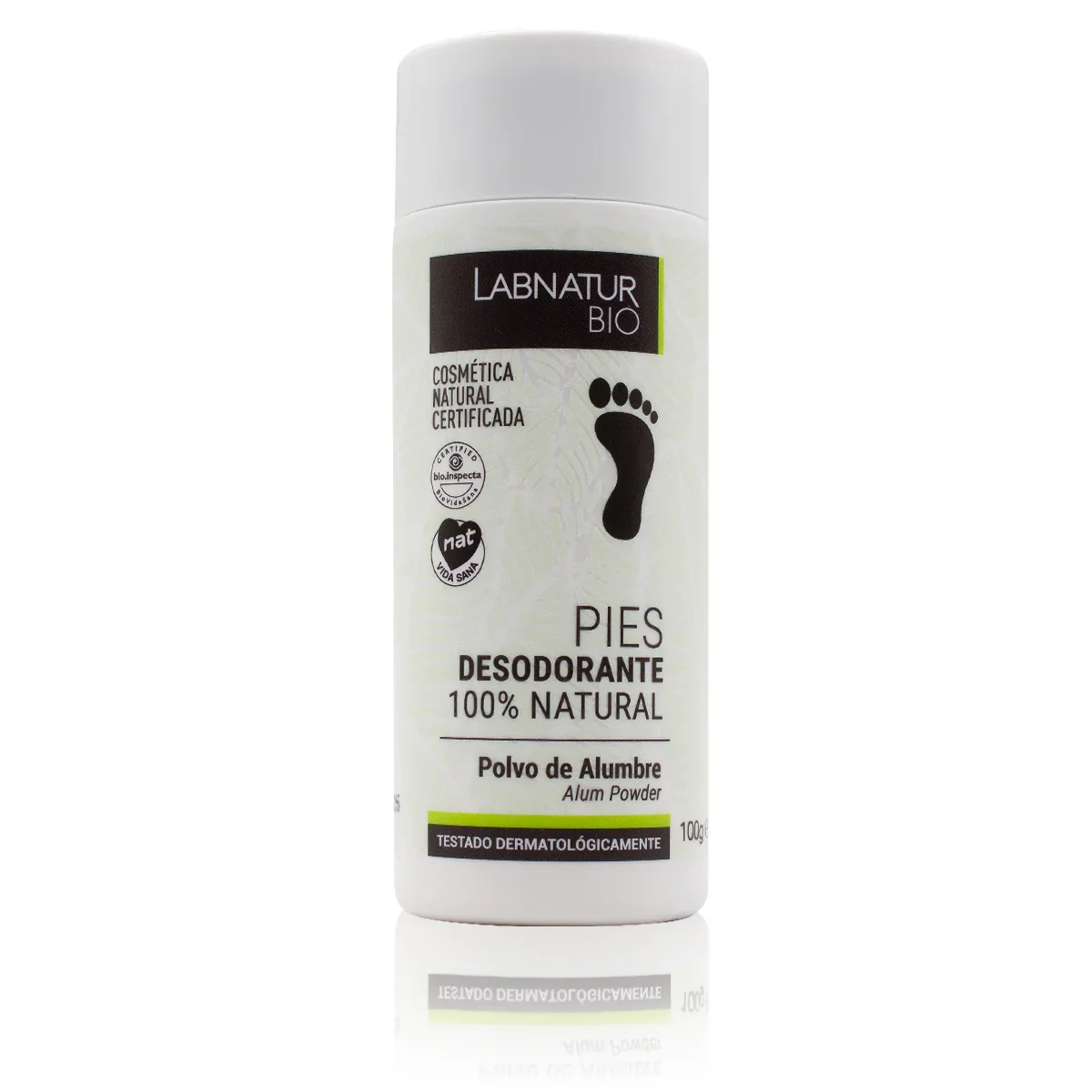 Desodorante Natural de Alumbre en Polvo para Pies Labnatur 100 g | Control Olor | Absorbe Humedad