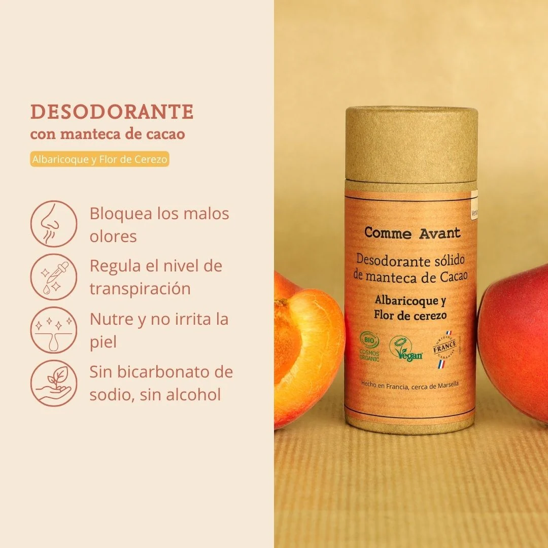 Desodorante sólido de albaricoque y flor de cerezo Comme Avant 60 g - Image 3