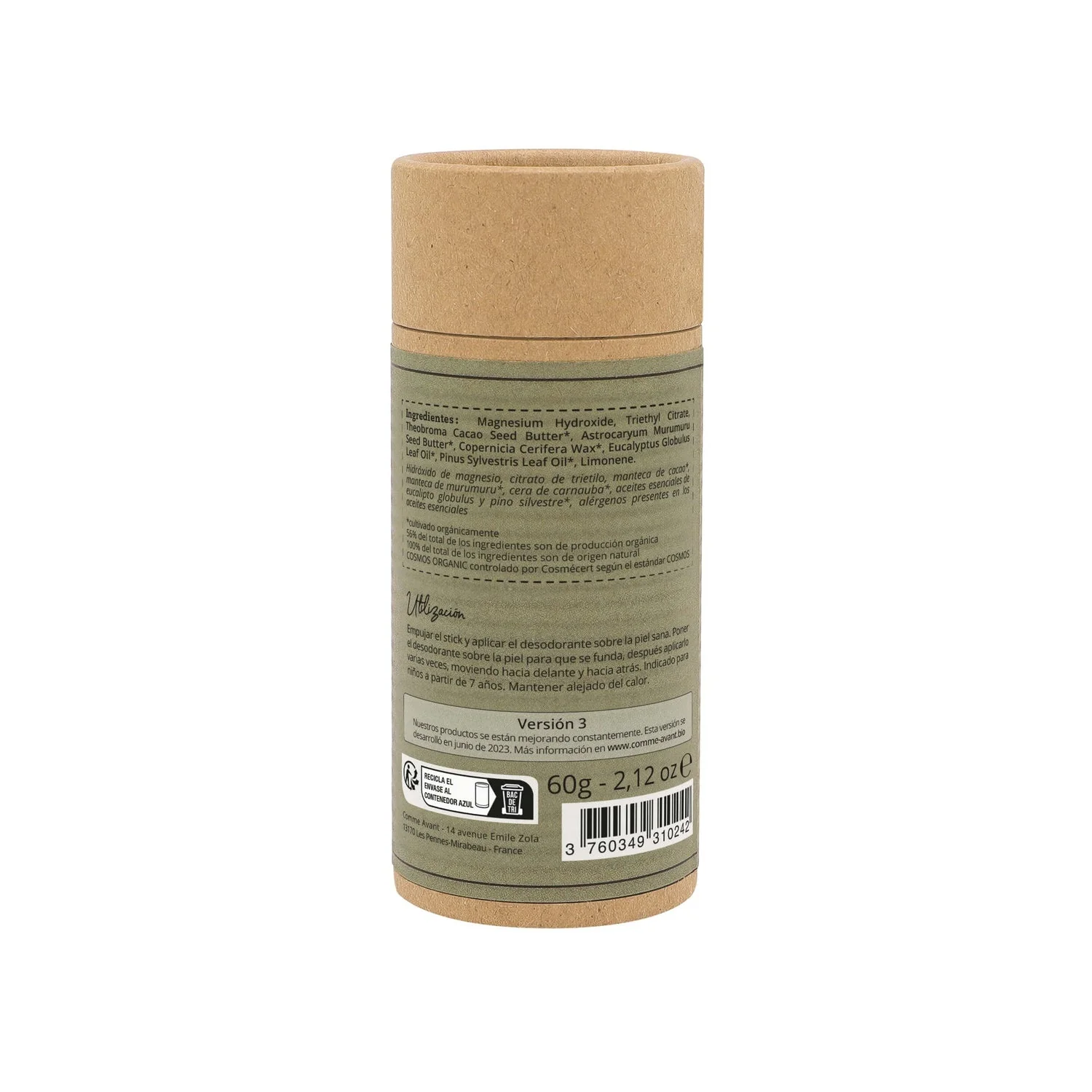 Desodorante sólido de eucalipto y pino silvestre Comme Avant 60 g - Image 2