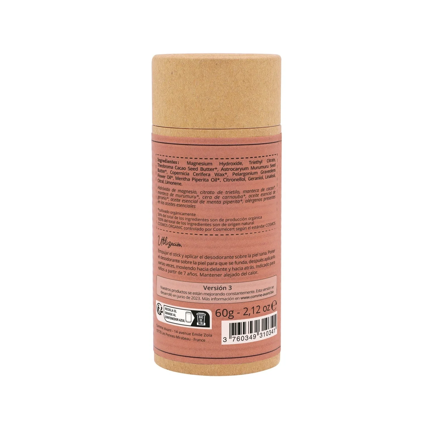Desodorante sólido de geranio y menta piperita Comme Avant 60 g - Image 2