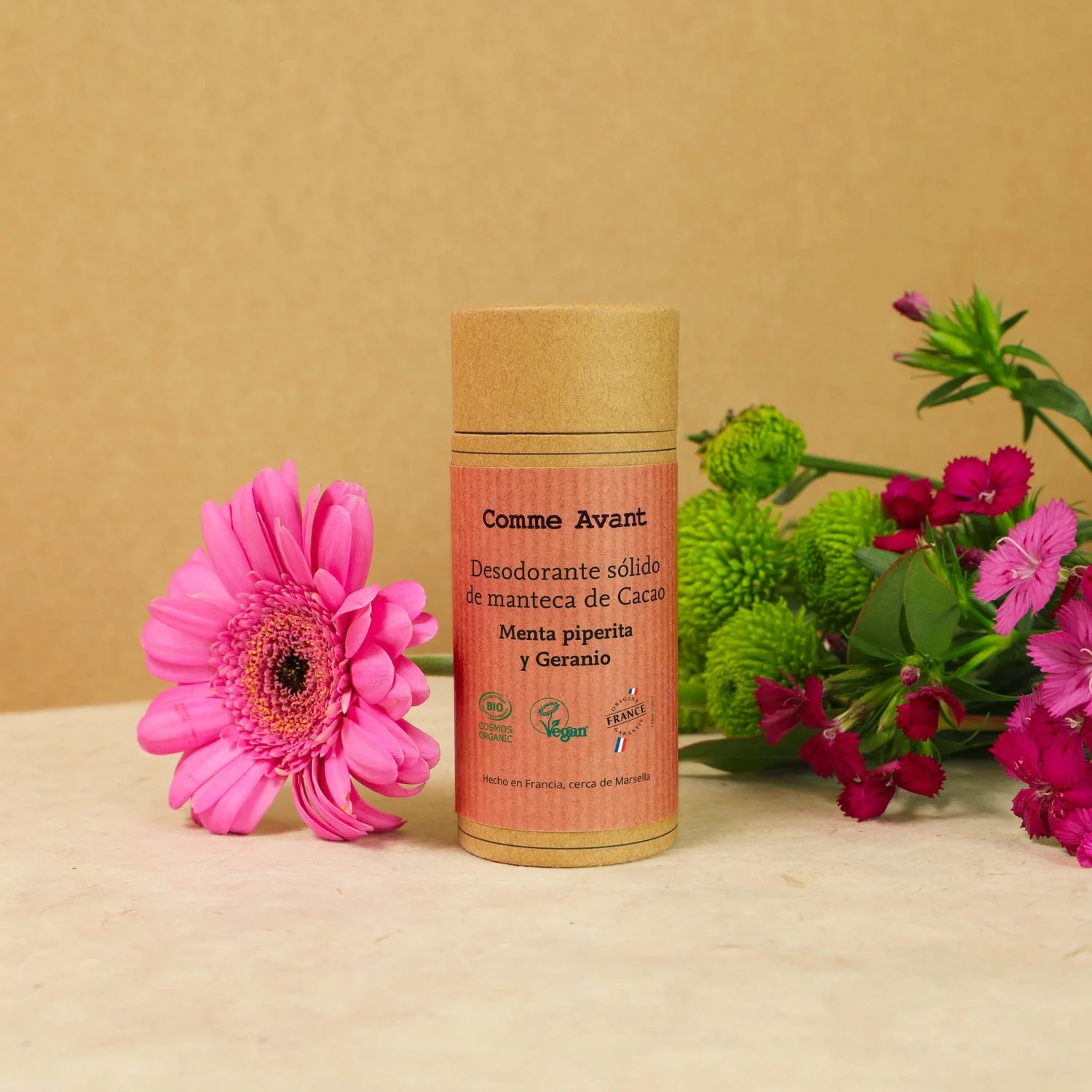 Desodorante sólido de geranio y menta piperita Comme Avant 60 g - Image 3