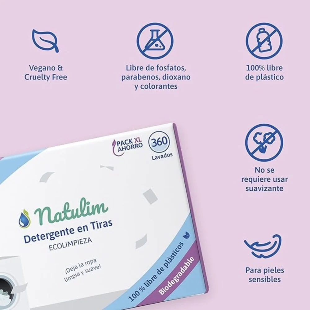 Detergente Tira Natulim Floral 360 lavados - Image 3