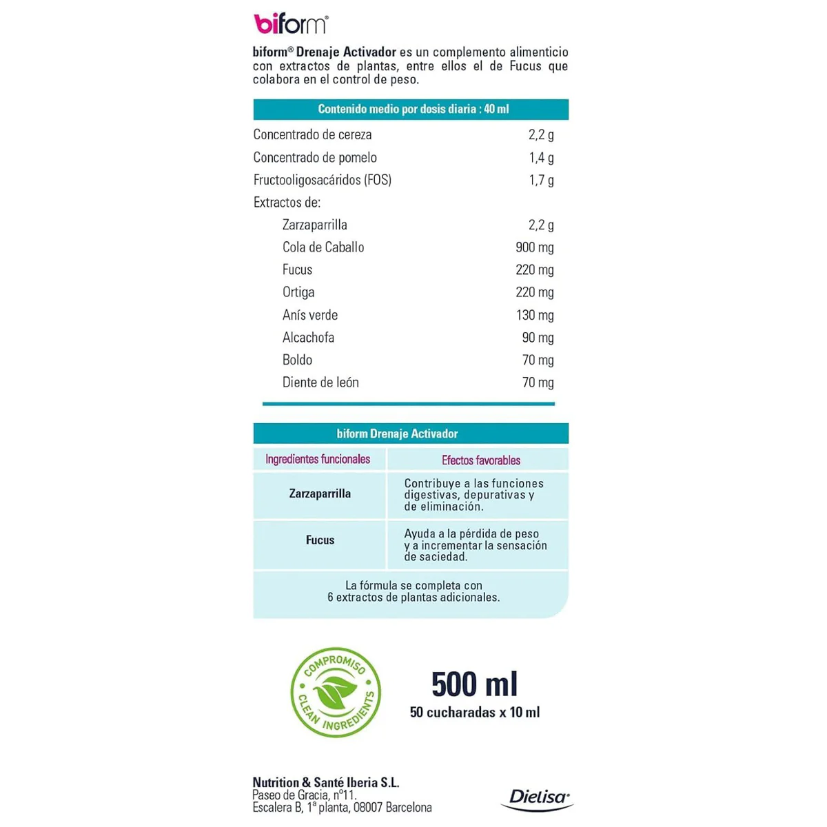 Drenaje Activador BIFORM 500ml - Image 2