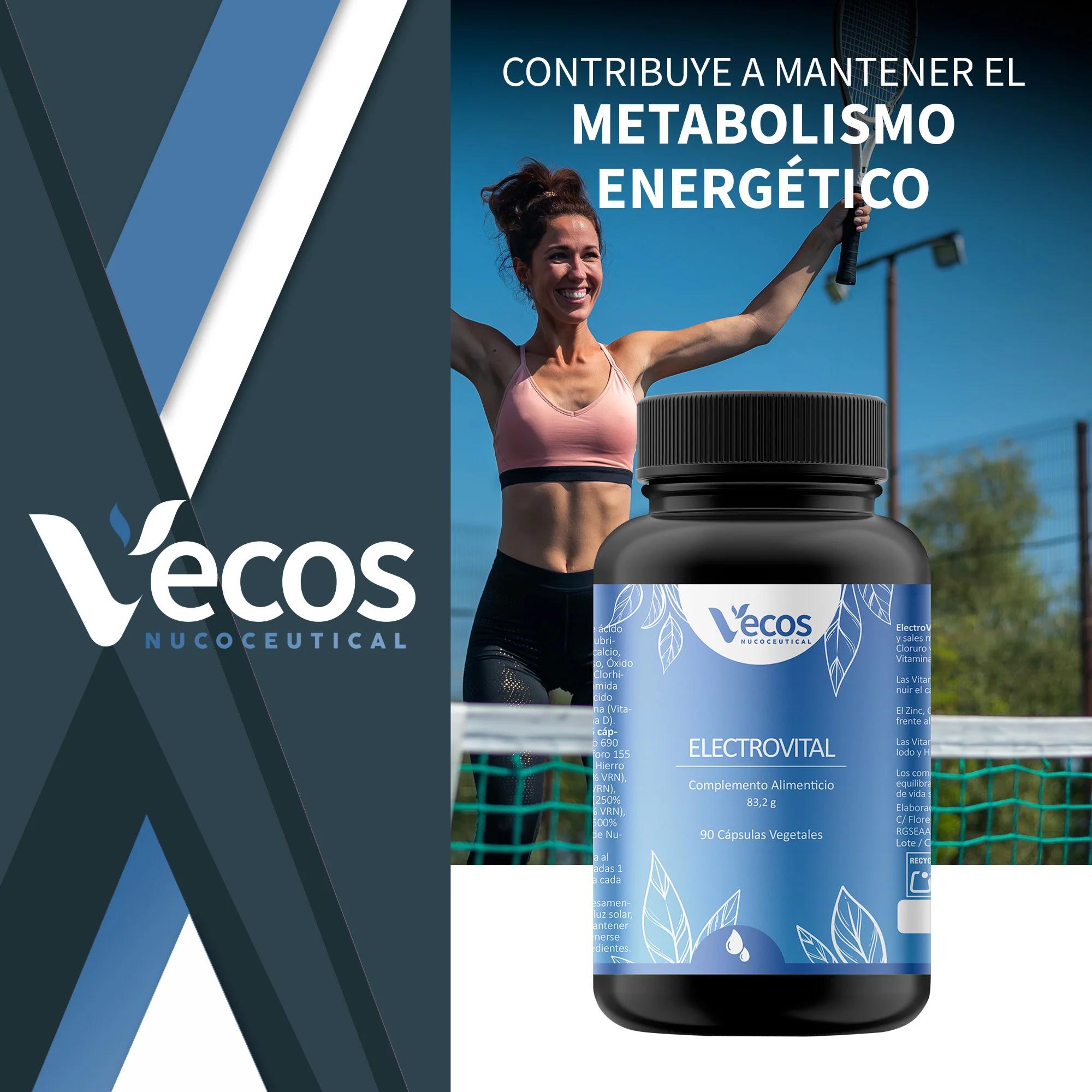 Electrovital Sales Minerales Vecos 90 Cápsulas | Electrolitos Sin Azúcar - Image 2