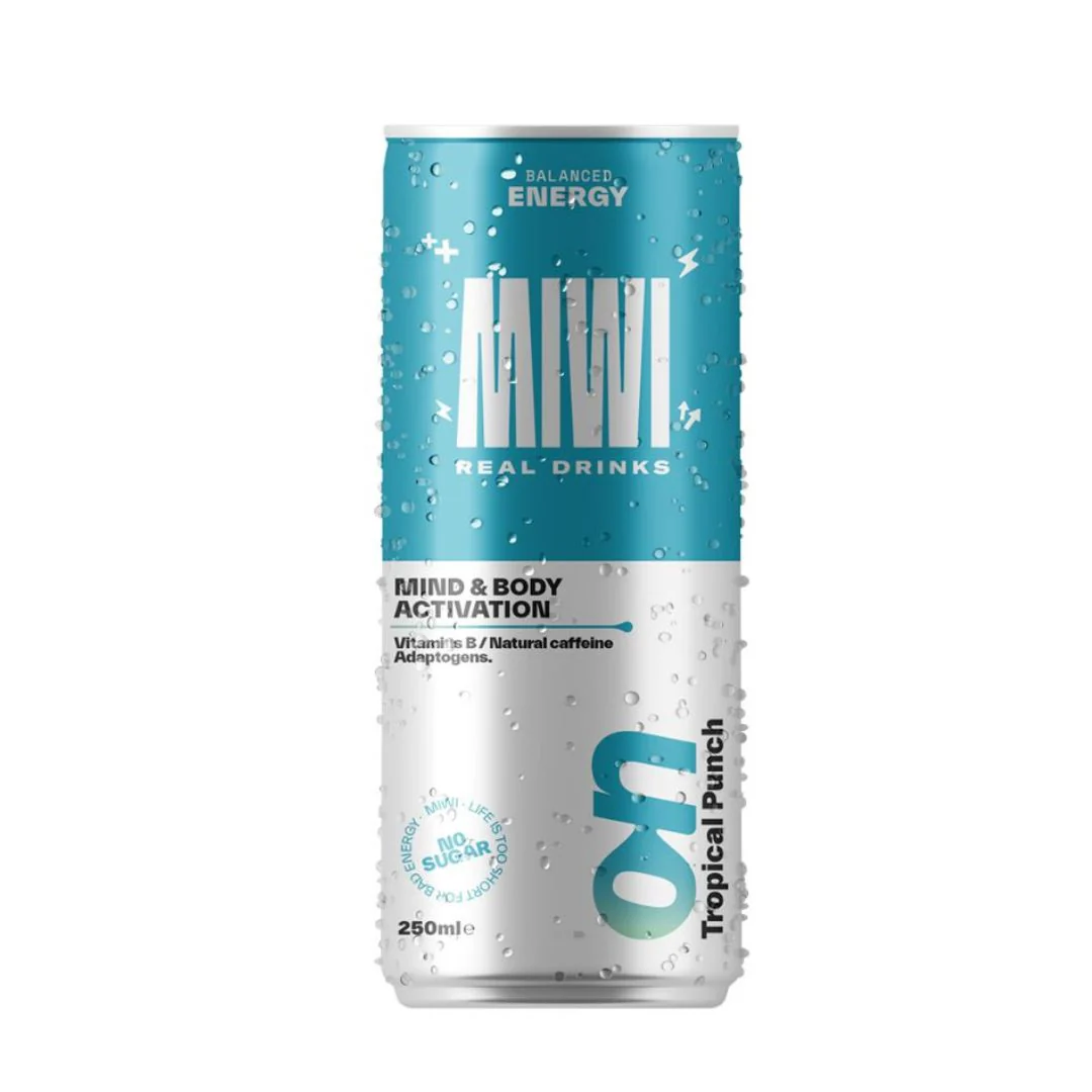 Energia Tropical Punch 0% Azucar Miwi On 12 Latas 25cl - Image 2