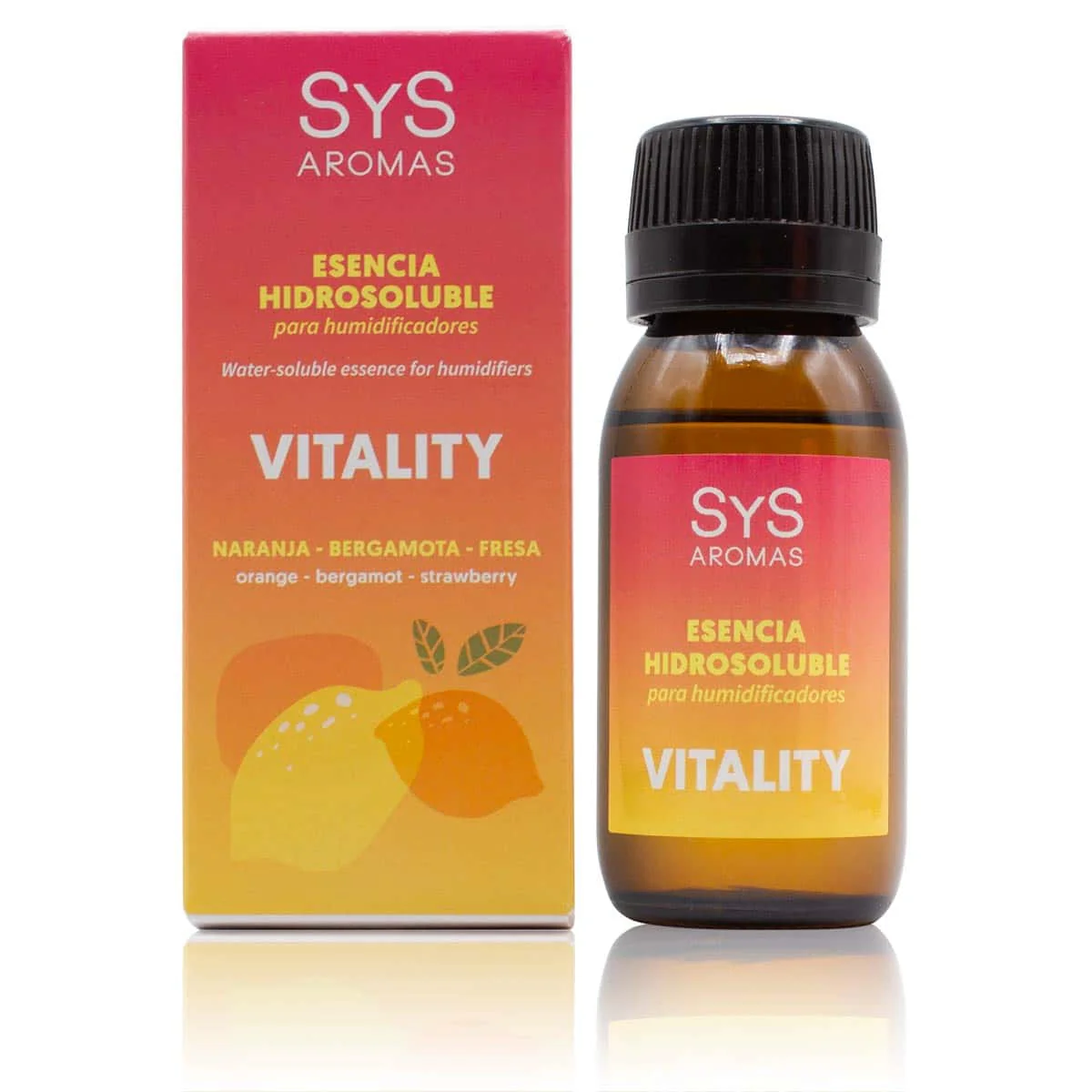 Esencia Hidrosoluble Energizante SYS Aromas 50 ml | Aroma Estimulante Natural | Humidificador Difusor | Fragancia
