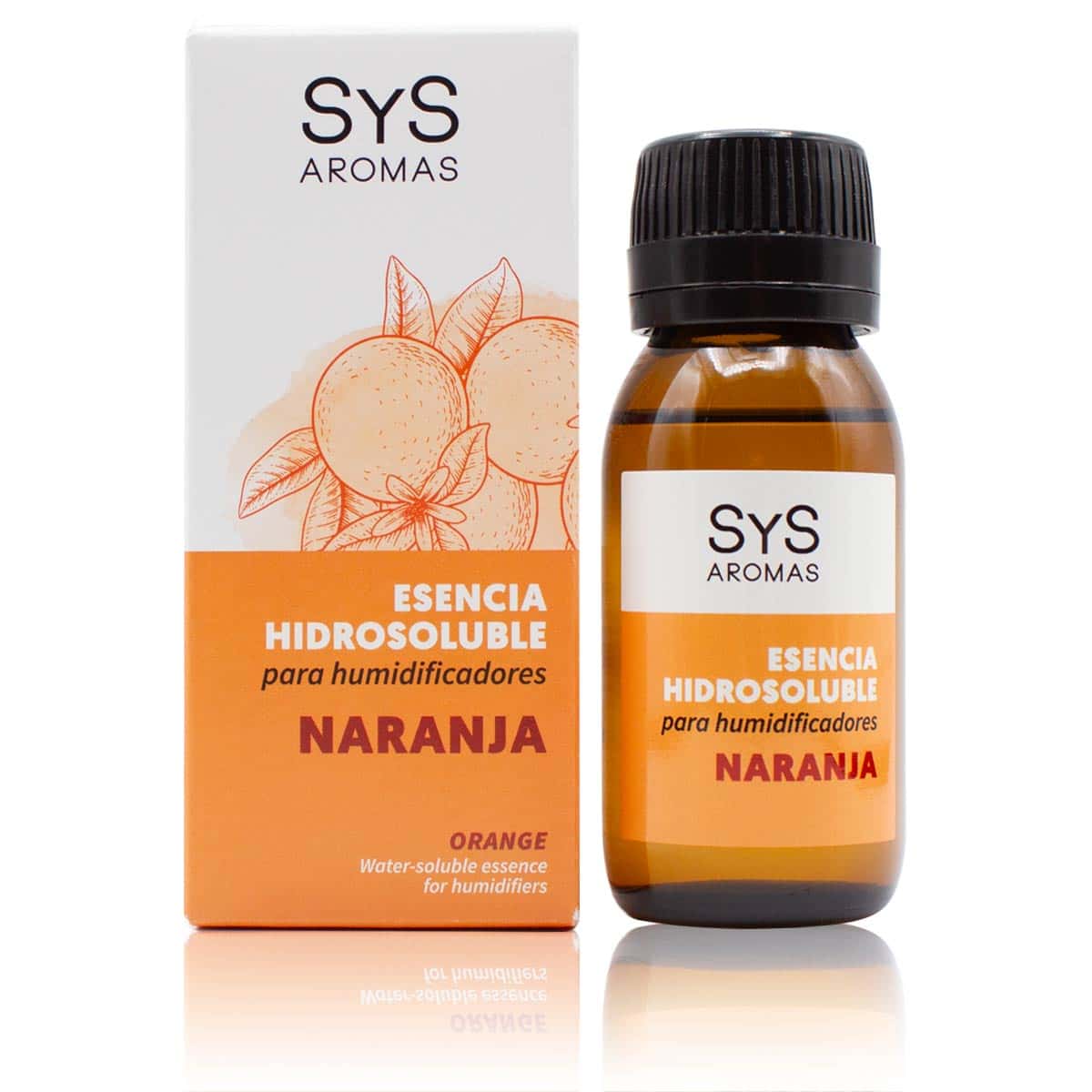 Esencia Hidrosoluble Naranja SYS Aromas 50 ml | Aroma Cítrico Natural | Humidificador y Difusor | Fragancia Energizante