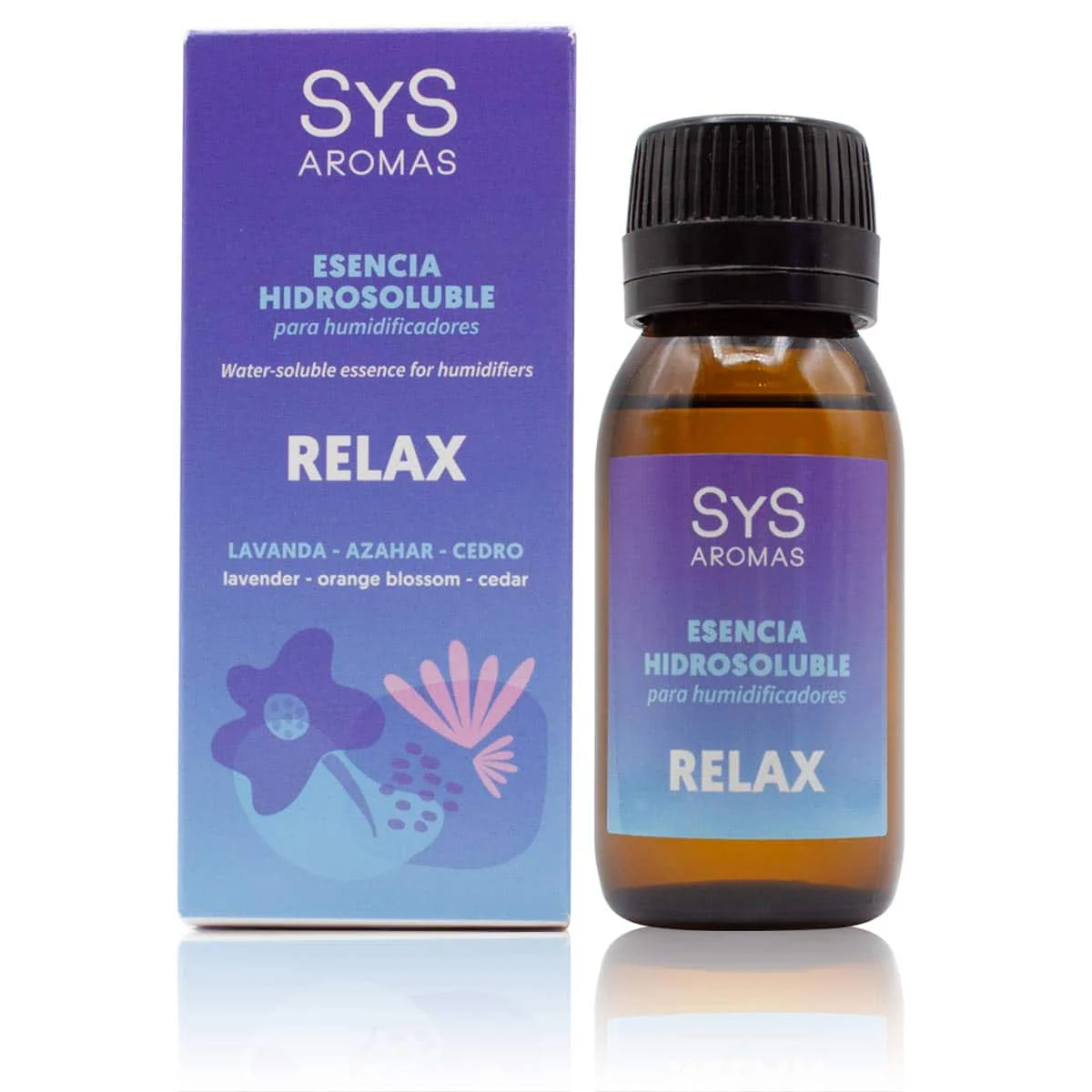 Esencia Hidrosoluble Relajante Sys Aromas 50 Ml | Aroma Calmante Natural | Humidificador Difusor | Fragancia
