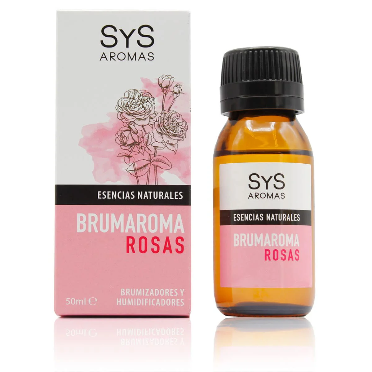 Esencia Hidrosoluble Rosas 50 Ml | Aroma Floral Relajante | Ambientador Difusor | Laboratorio Sys