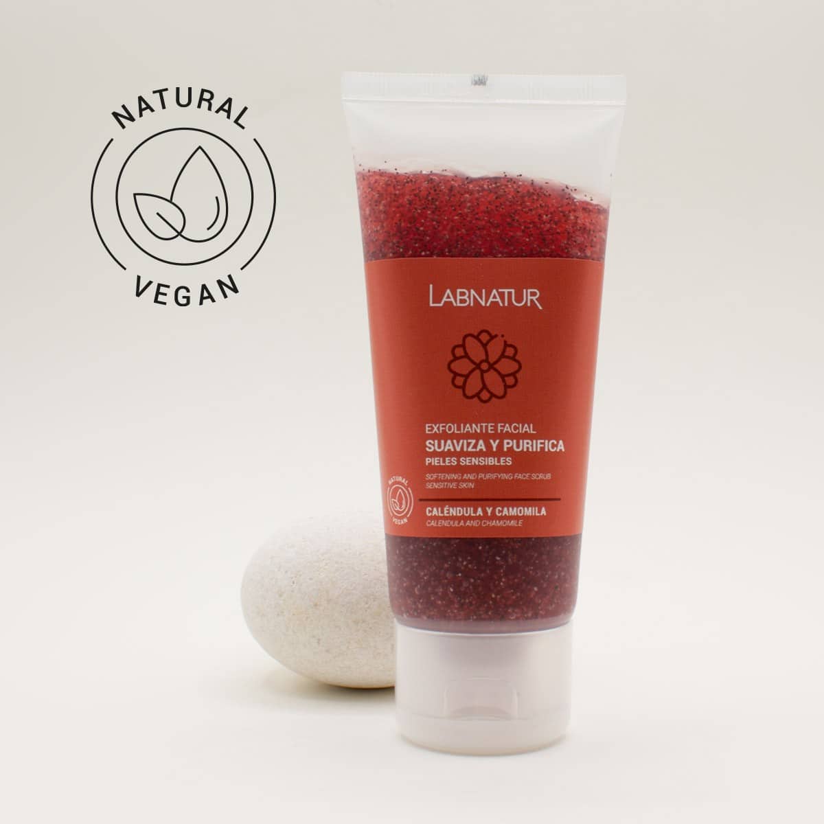 Exfoliante Facial Caléndula y Camomila Labnatur 100 ml | Exfoliación Suave | Piel Sensible - Image 3