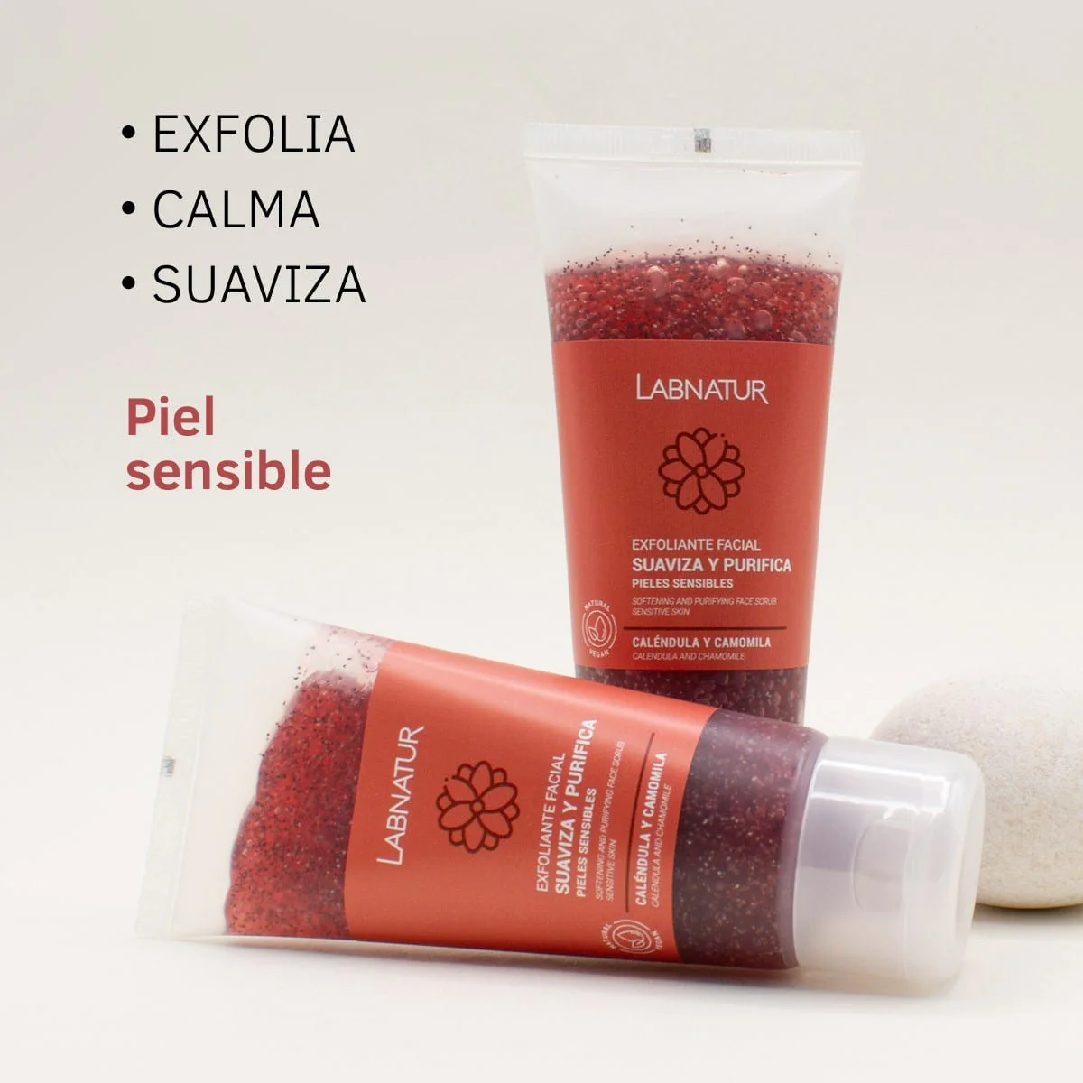 Exfoliante Facial Caléndula y Camomila Labnatur 100 ml | Exfoliación Suave | Piel Sensible - Image 4