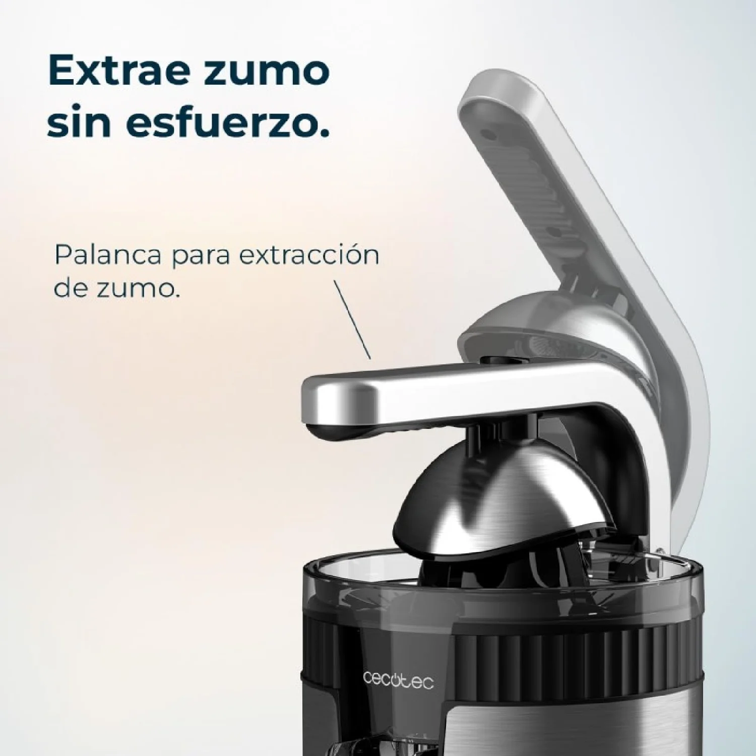 Exprimidor Eléctrico De Brazo Para Naranjas Y Cítricos Xqueeze Retrojuice 600 Steel. 600w, Estilo Retro, Filtro De Acero Inoxidable, Cono De Plástic - Image 5