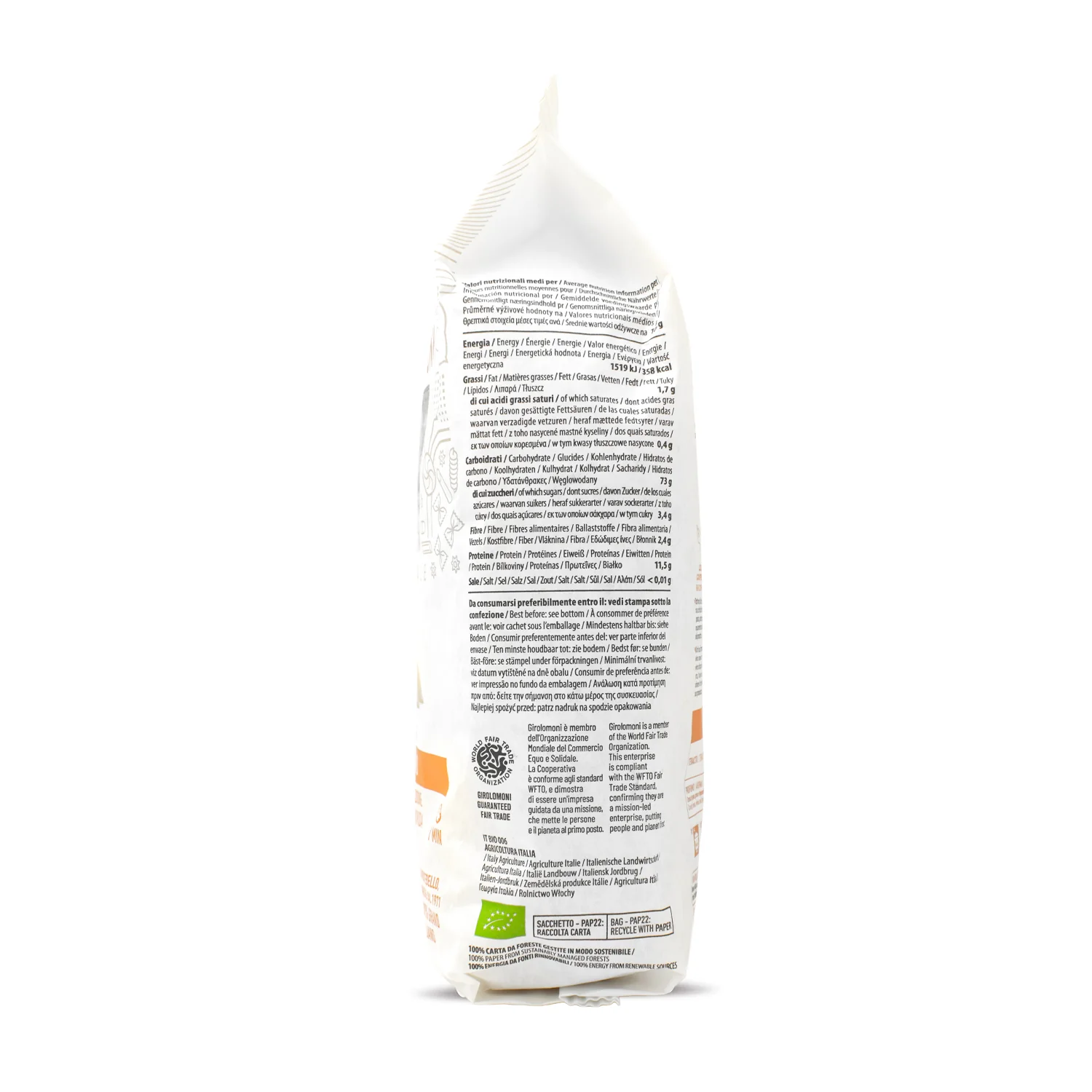 Farfalle de trigo bio Girolomoni 500g - Image 3