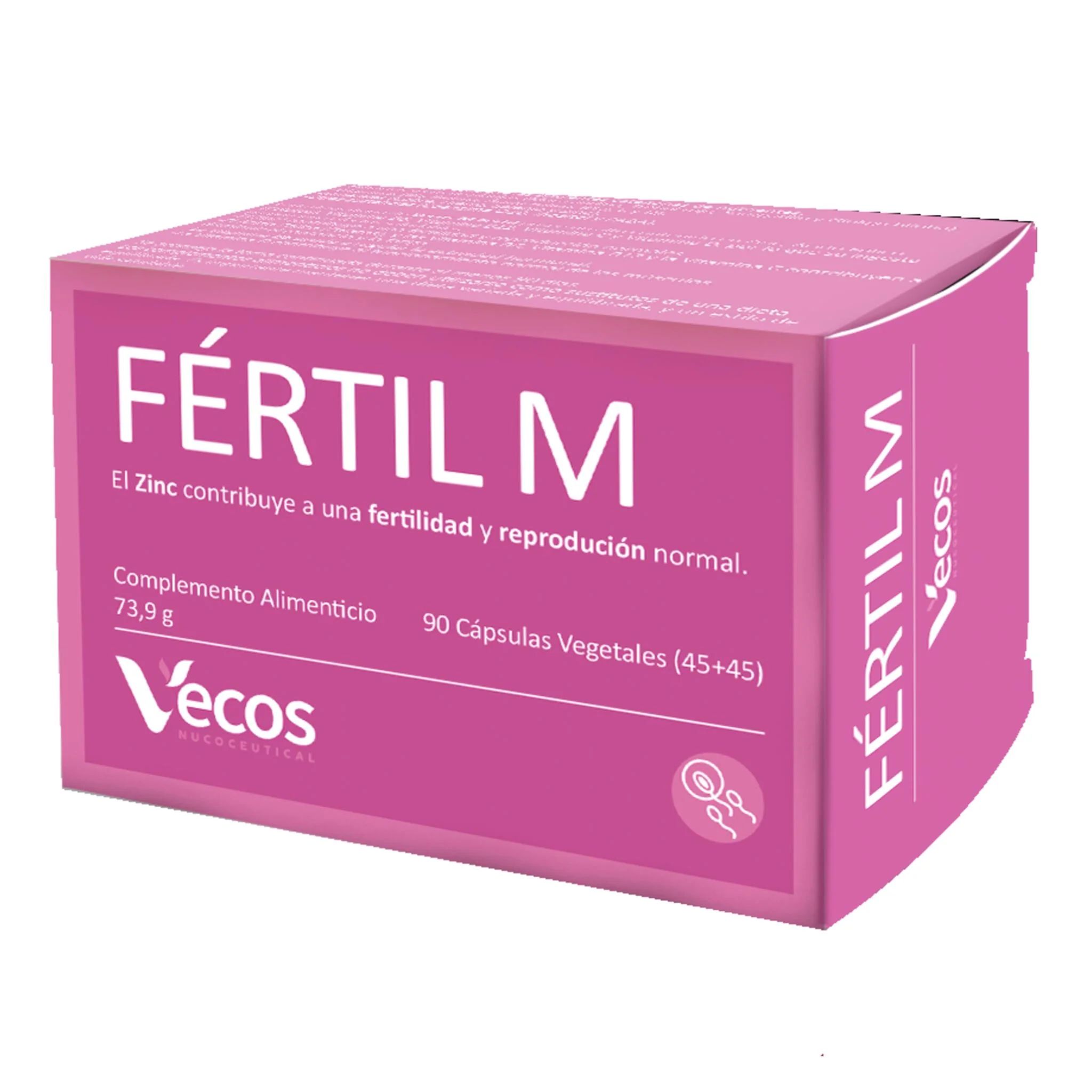 Fértil M Vecos 45+45 Cápsulas | Fertilidad Femenina, Preconcepción Y Regulador Hormonal | Inositol Y Folato