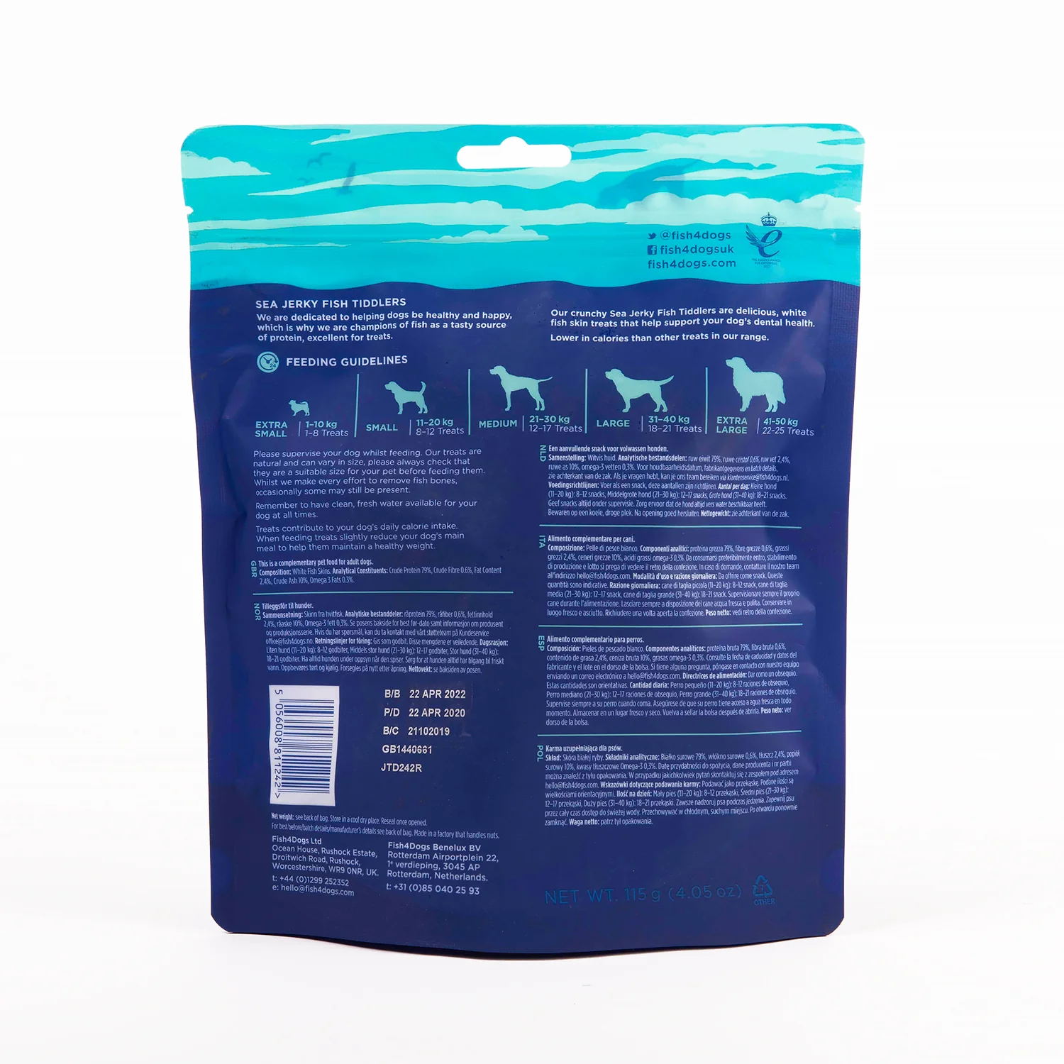 Fish4dogs Snack Dental Natural – Sea Jerky Fish Tiddlers 115 G (pack De 10) - Image 3