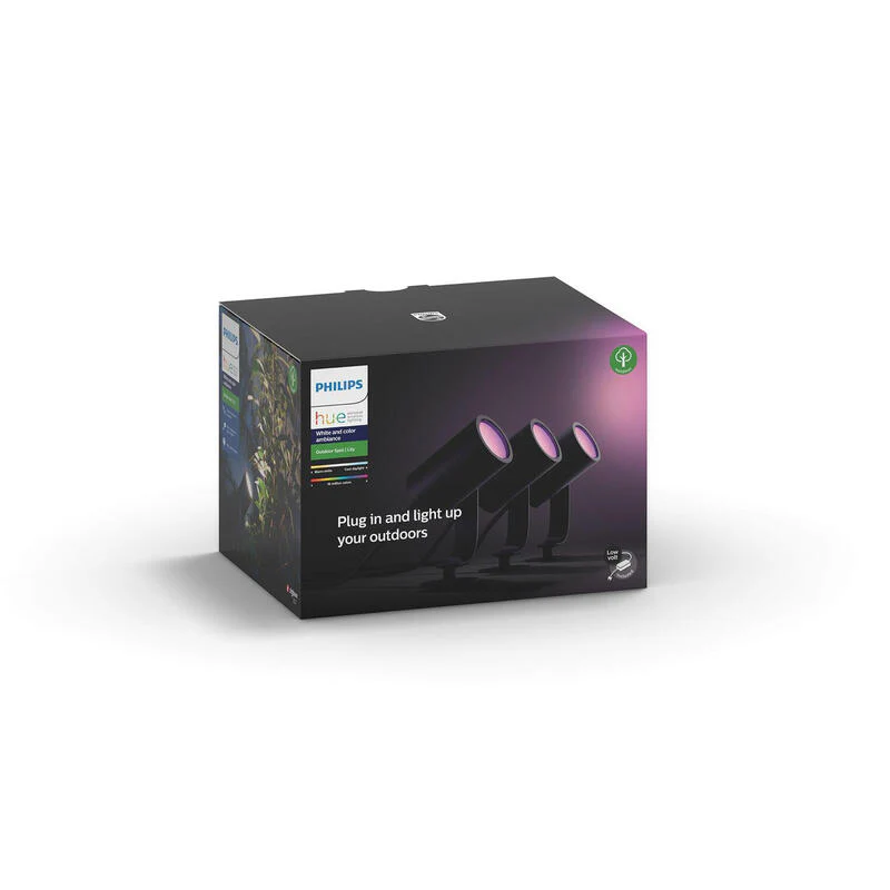 Foco - Philips Hue Lily, 3 Focos, Inteligentes, Exterior, Led, Luz Blanca Y Color, Domótica - Image 3