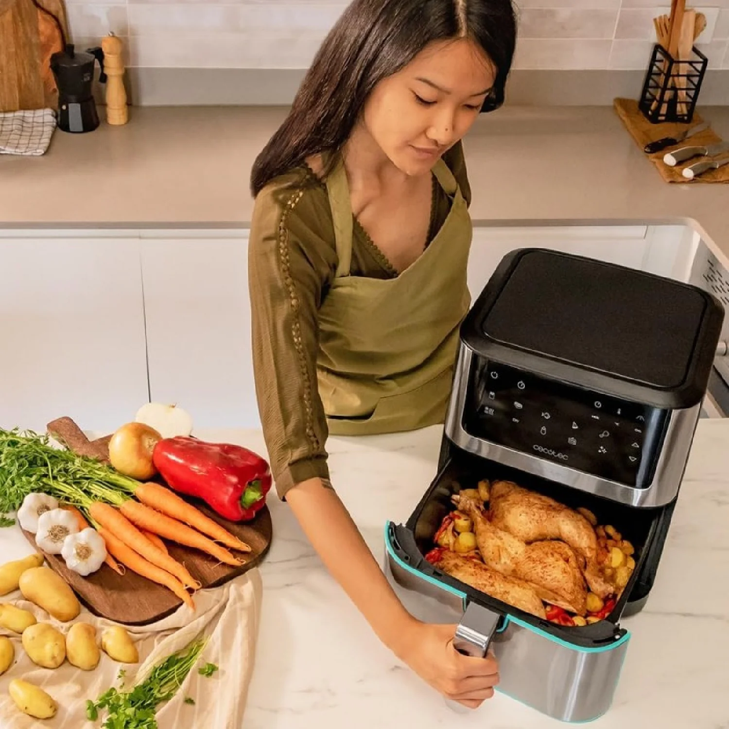 Freidora De Aire Cecofry Supreme 8000, 8 L, 1800 W, 10 Menús, Tecnología Perfeft Cook, 30ºc - 200ºc, Control Táctil. - Image 3
