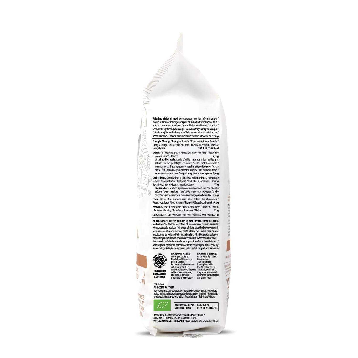 Fusilli integral bio Girolomoni 500g - Image 4