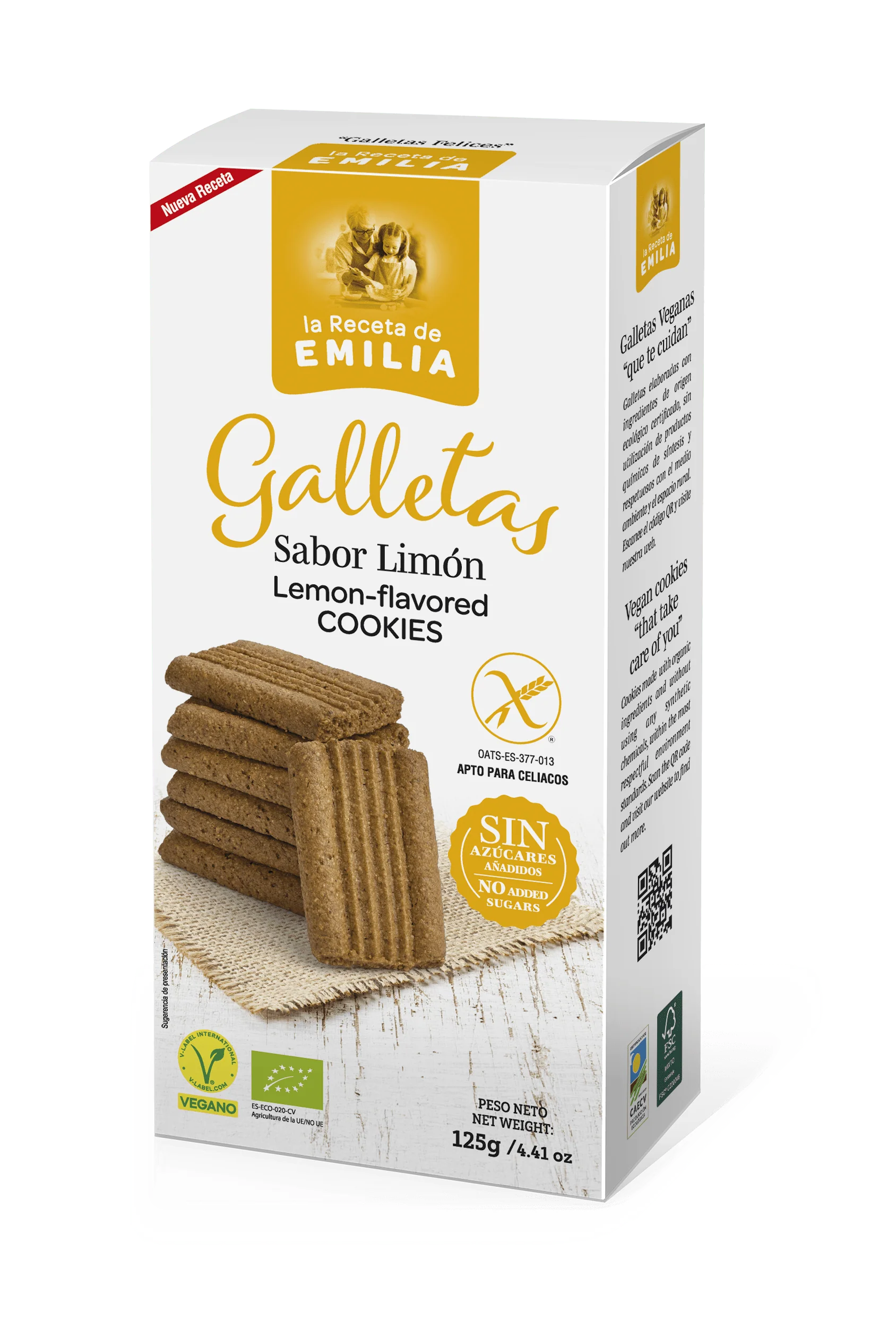 Galletas Sabor Limon sin Azucares Añadidos 125 Gr.
