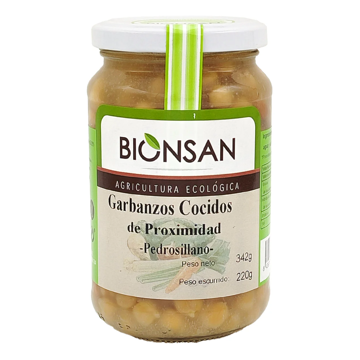 Garbanzos Pedrosillanos Cocidos Eco Bionsan 220gr