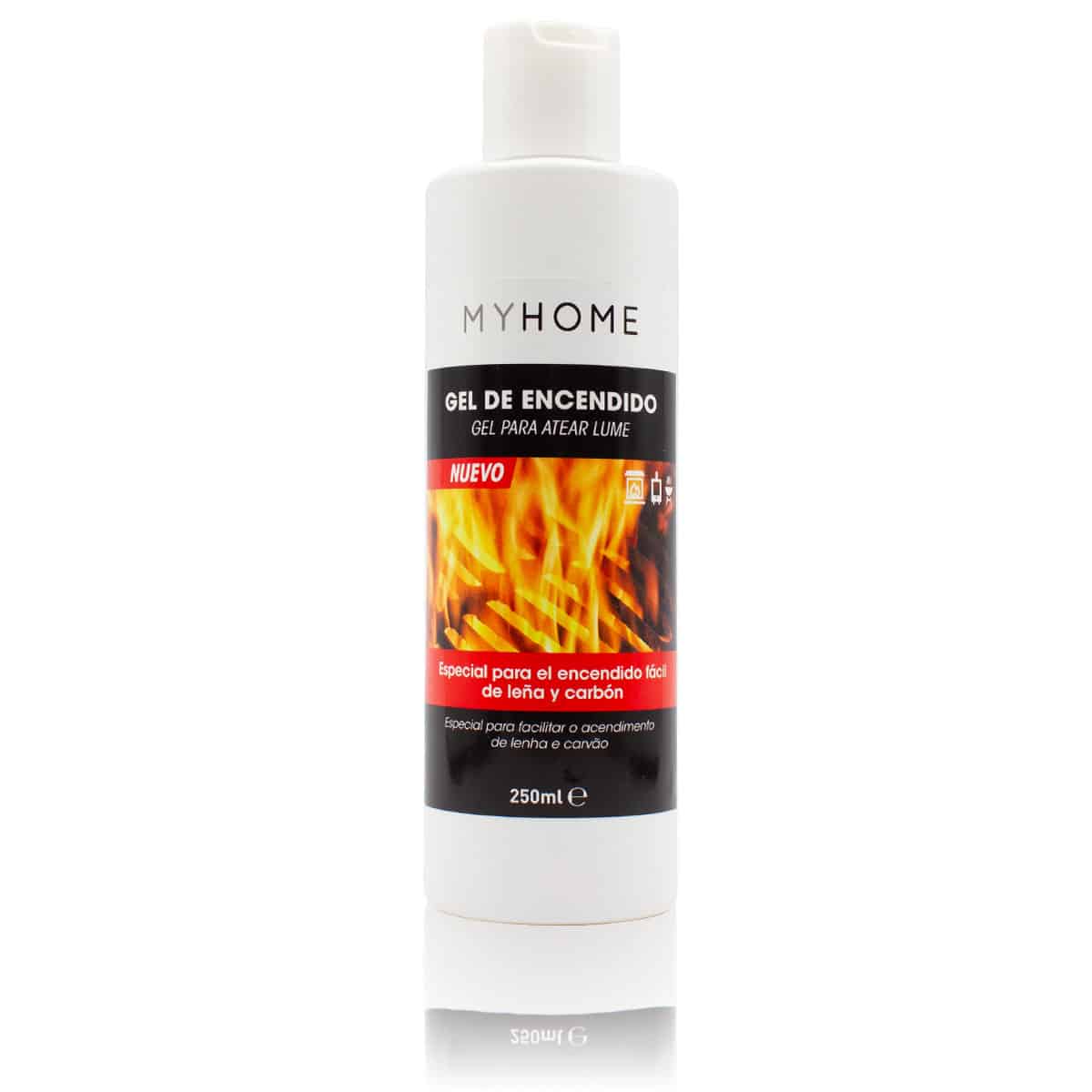 Gel de Encendido 250 ml My Home | Encendido Rápido para Barbacoas, Chimeneas y Estufas | Combustión Eficaz