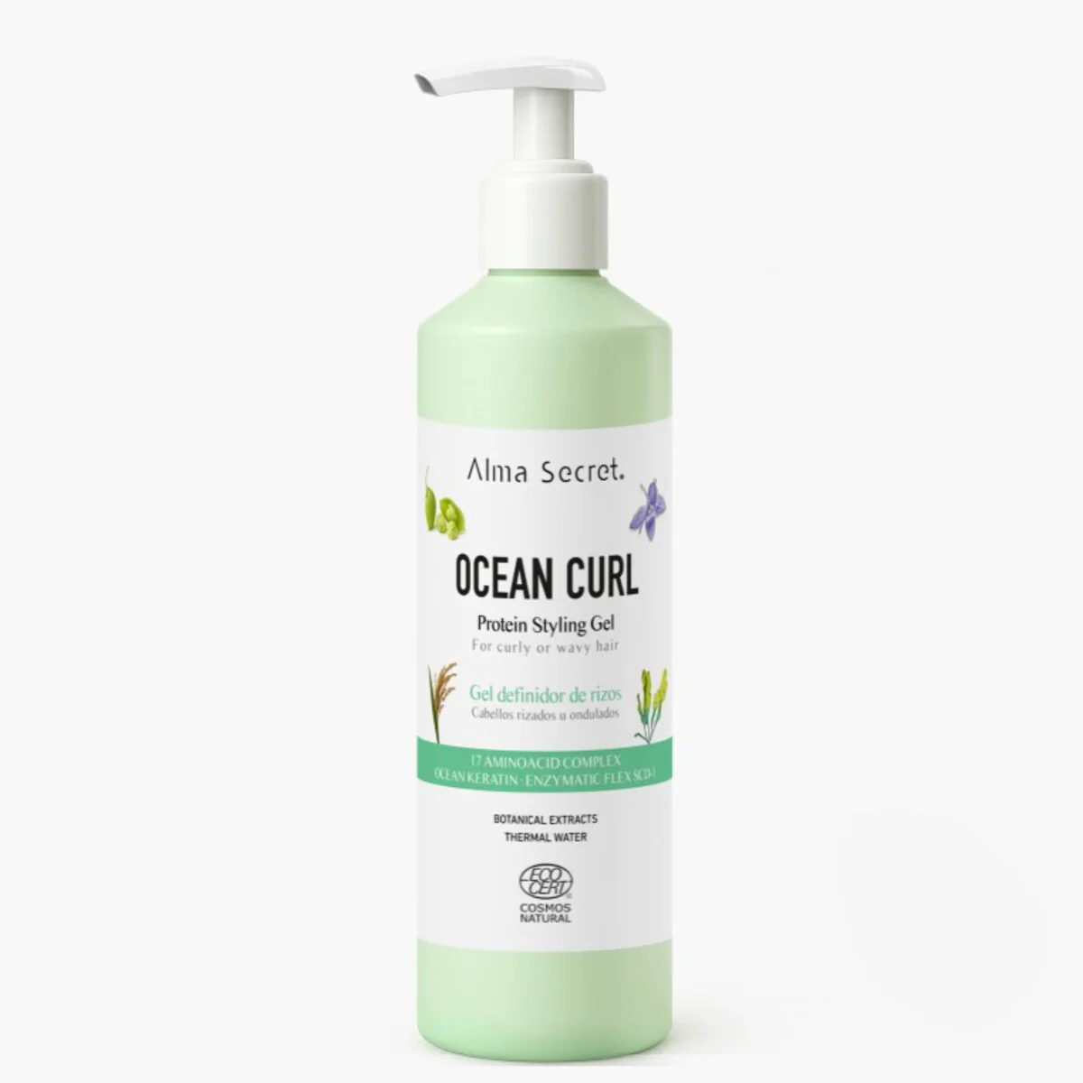 Gel Definidor de rizos Ocean Curl, Alma Secret, 250 ml