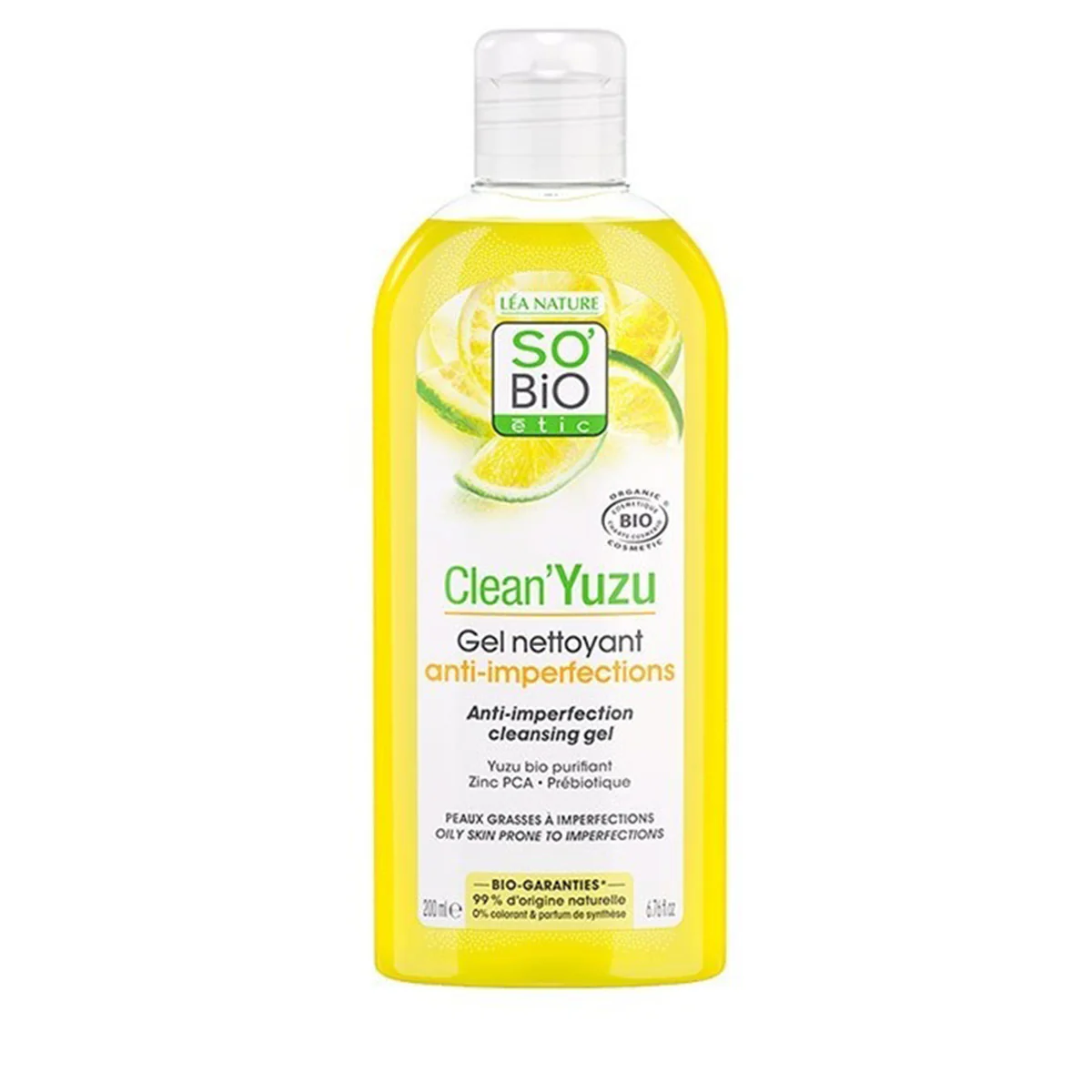 Gel limpiador anti imperfecciones clean yuzu Sobio 200 ml