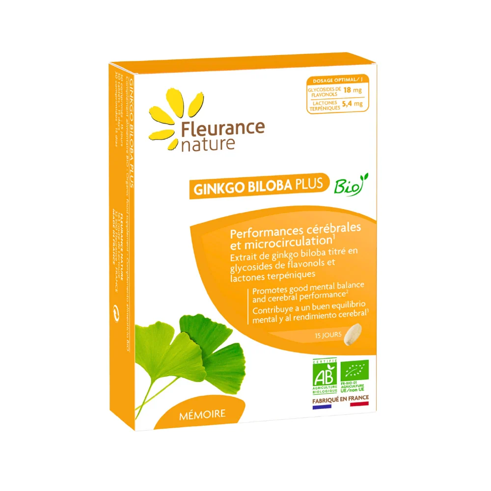Ginkgo Biloba Plus Eco Fleurance Nature 30 Comprimidos