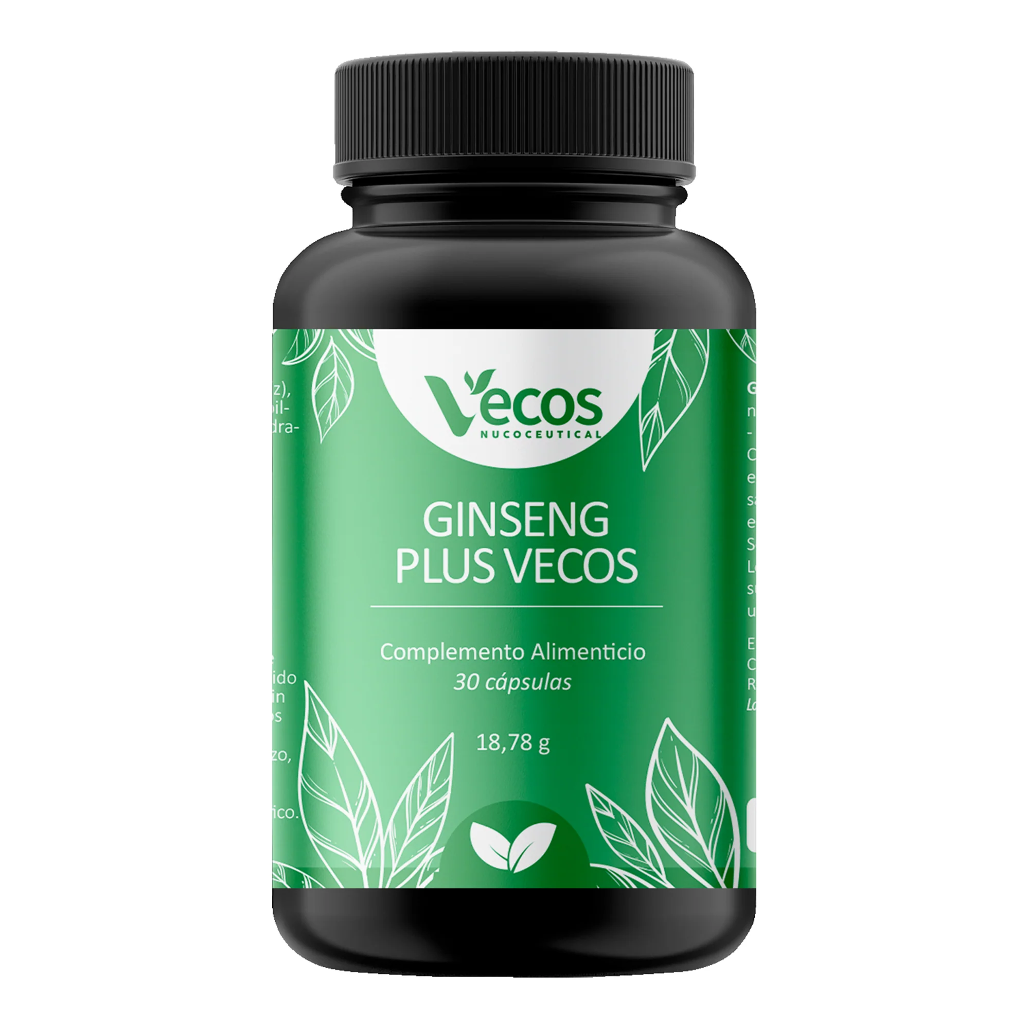 Ginseng Plus Vecos 30 Cápsulas | Cansancio Y Fatiga Física Y Mental | Panax Ginseng 490 Mg