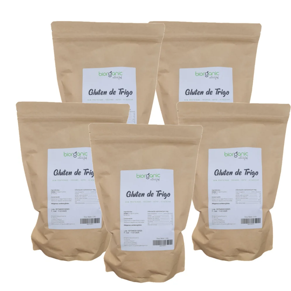Gluten De Trigo Keto 100% Natural Pack Ahorro 5 Kg – Biorganic