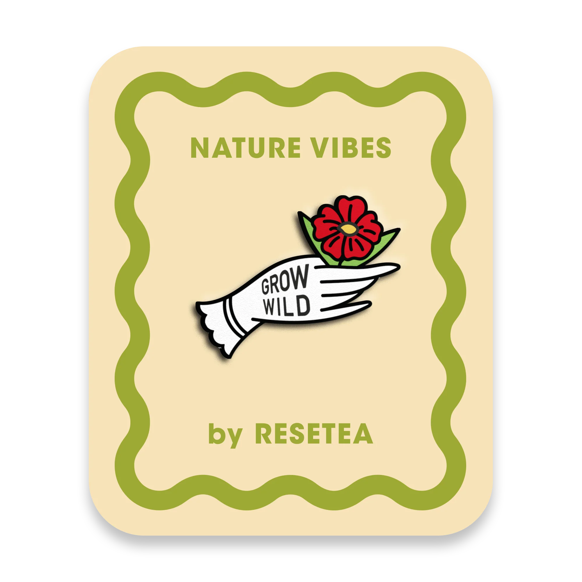Grow Wild Pin | Accesorio Moderno Y Original Para Chaquetas, Mochilas Y Bolsos