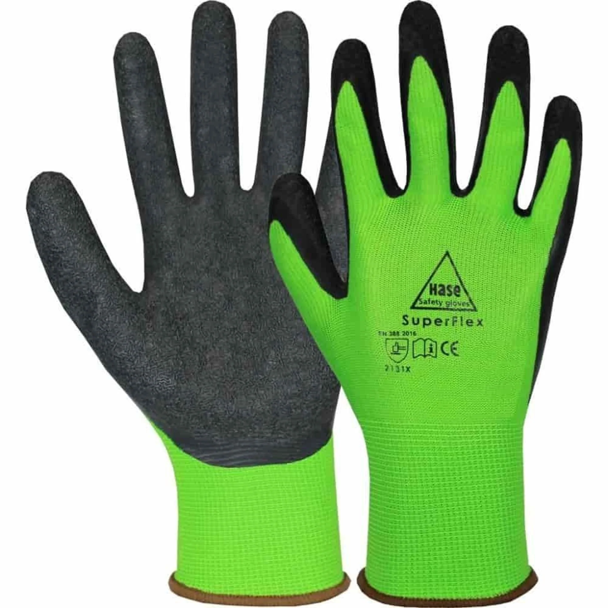 Guantes De Trabajo, Montaje Superflex Green Talla 7, Agarre Seguro