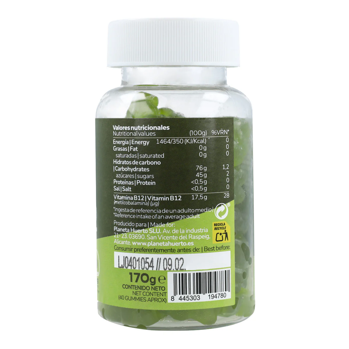 Gummies de Vinagre de Manzana sin filtrar Planeta Huerto 40 gominolas - Image 3
