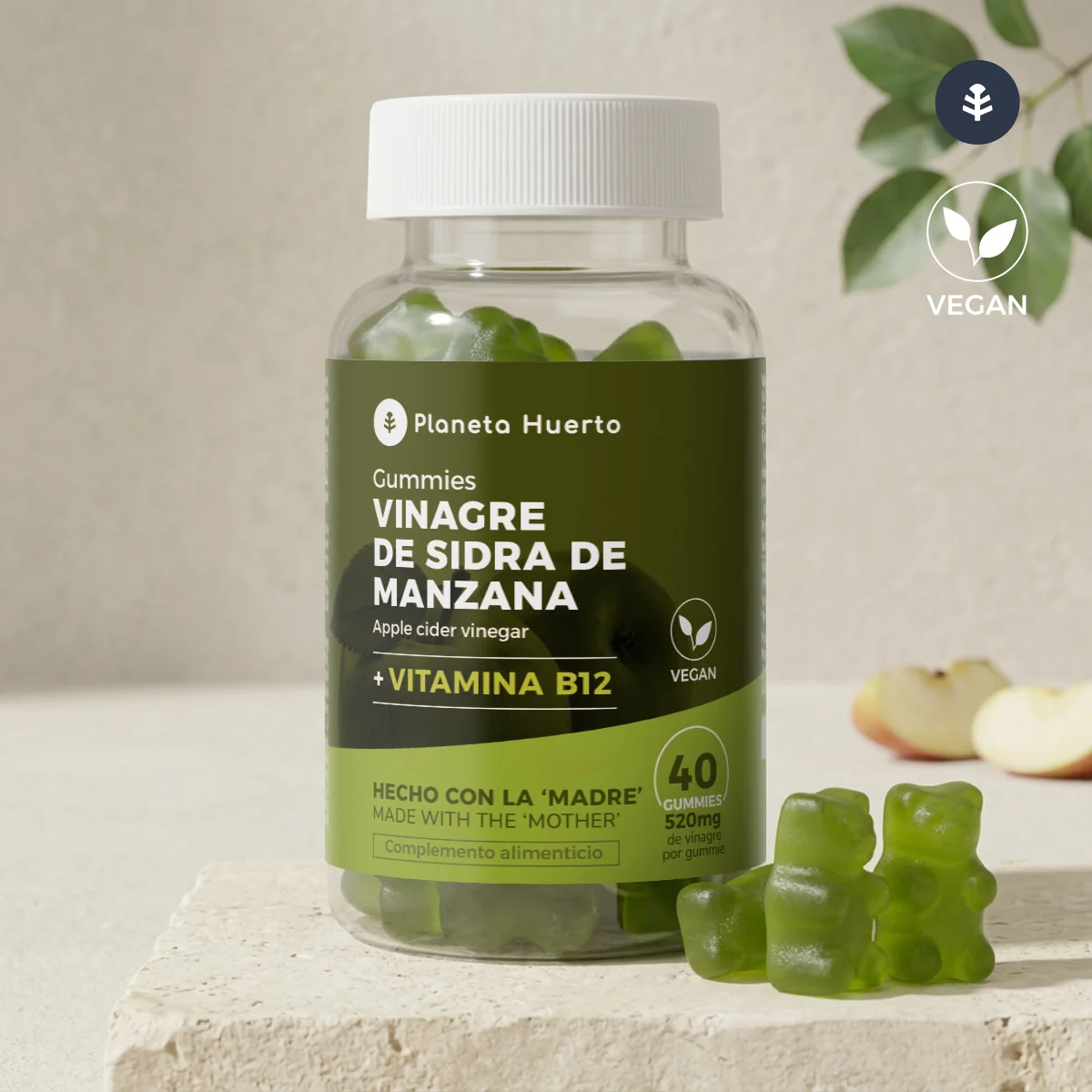 Gummies de Vinagre de Manzana sin filtrar Planeta Huerto 40 gominolas - Image 4