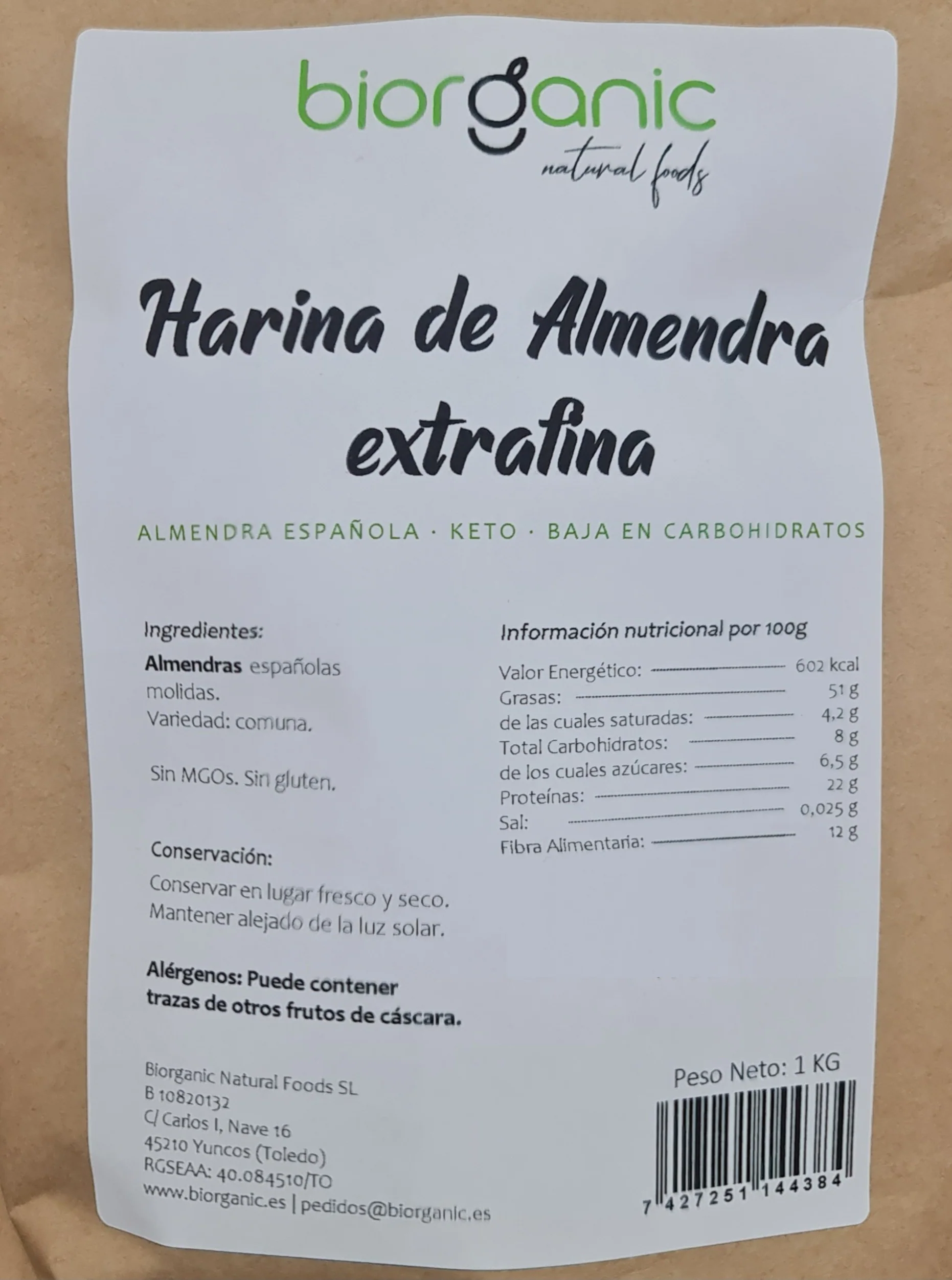 Harina De Almendra 1kg Keto, 100% Natural – Sin Gluten – Biorganic - Image 2