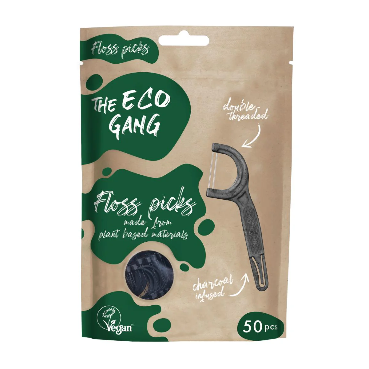 Hilo dental - Carbón Activo The Eco Gang 50 unidades