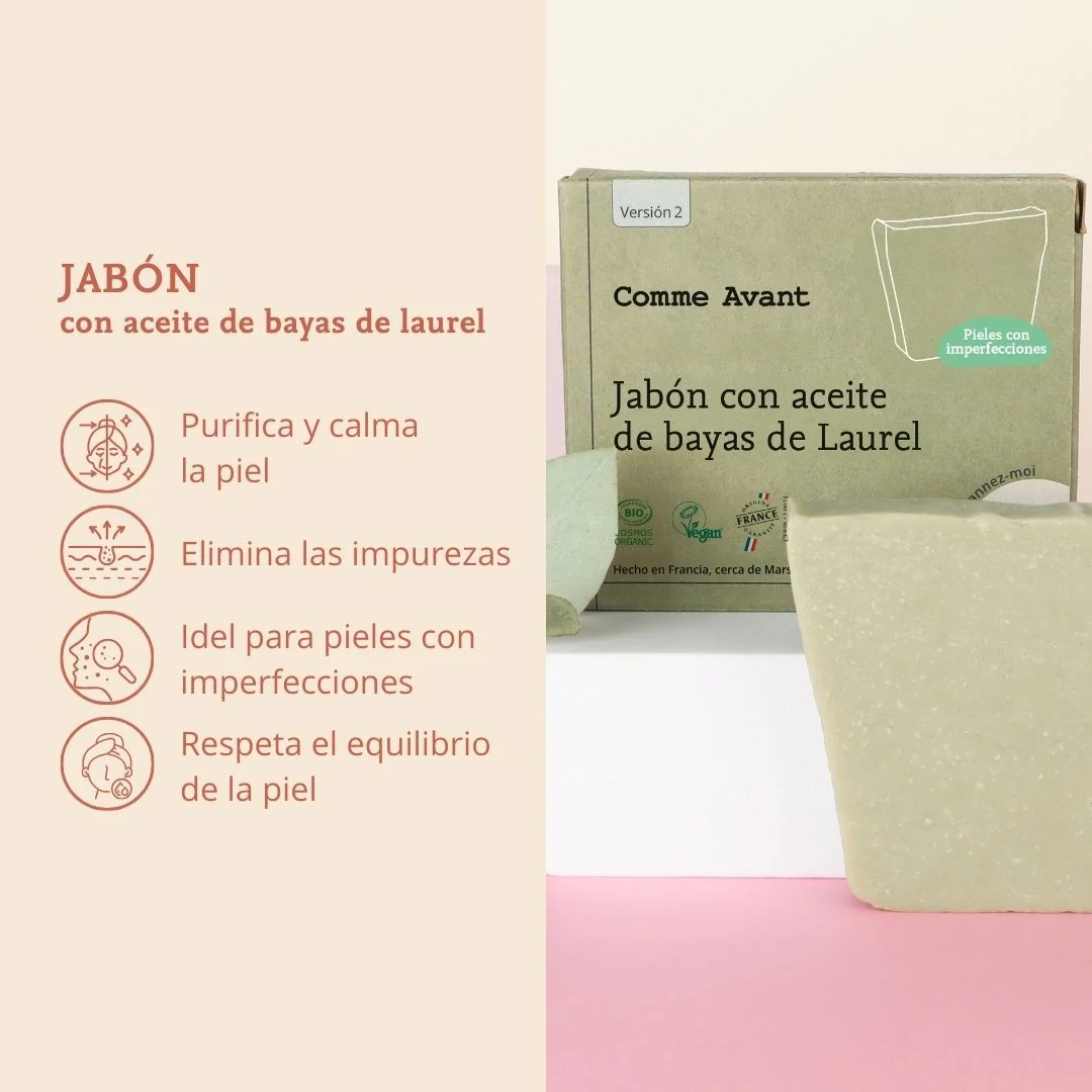 Jabón con aceite de bayas de laurel Comme Avant 100 g - Image 3