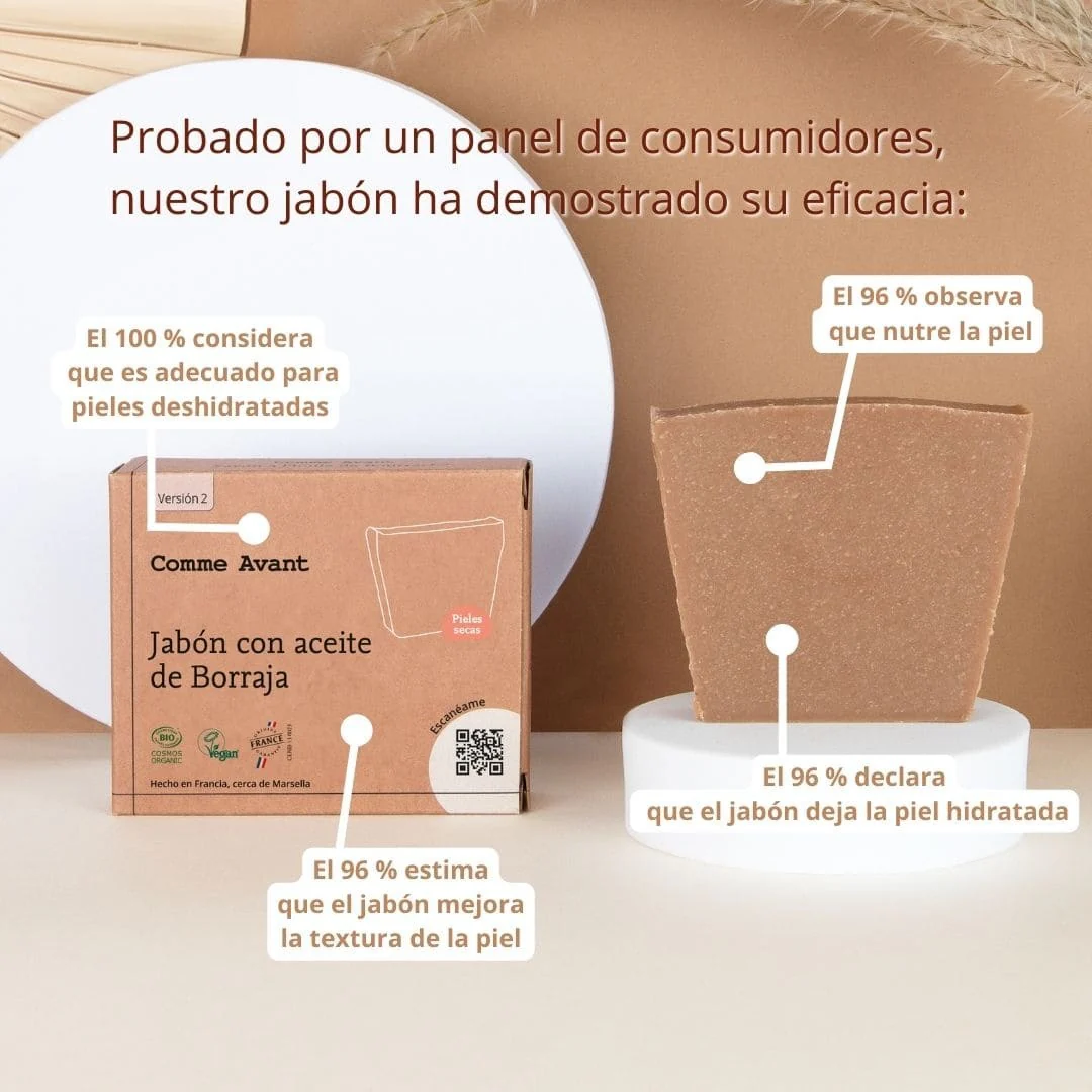 Jabón de aceite de borraja Comme Avant 100 g - Image 3