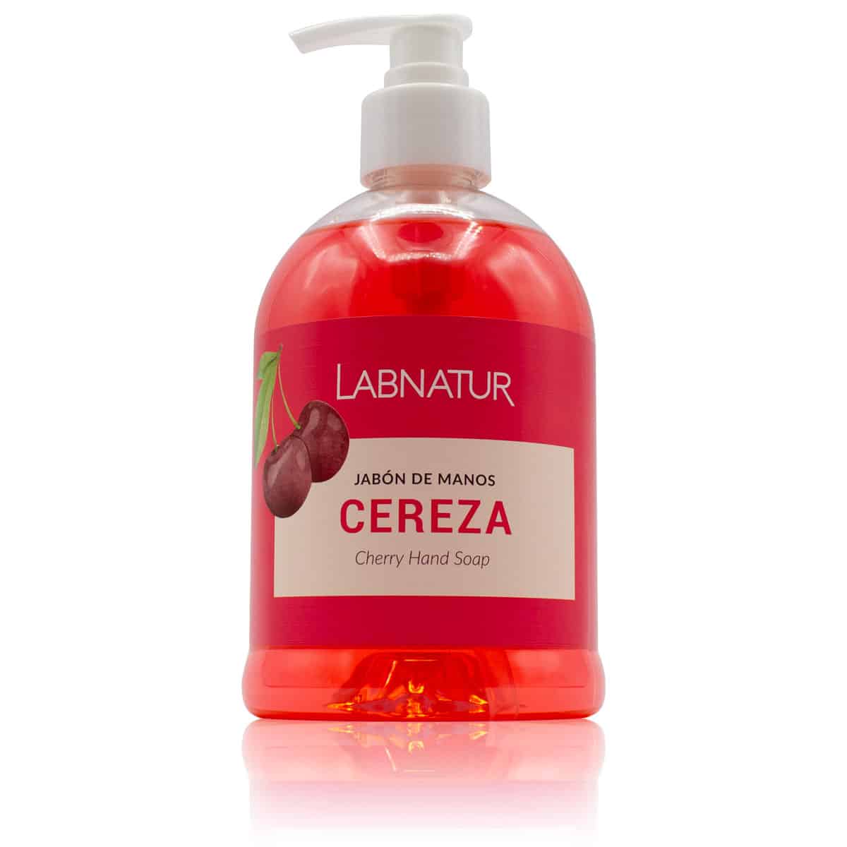 Jabón de Manos Cereza Labnatur 500 ml | Aroma Dulce | Limpieza Suave | Uso Diario
