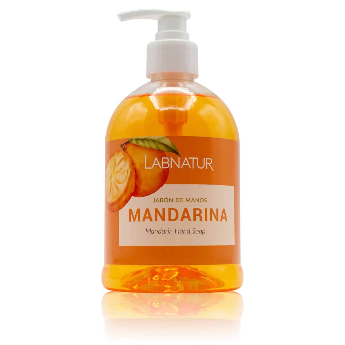 Jabón de Manos Mandarina Labnatur 500 ml | Aroma Cítrico | Limpieza Refrescante | Uso Diario