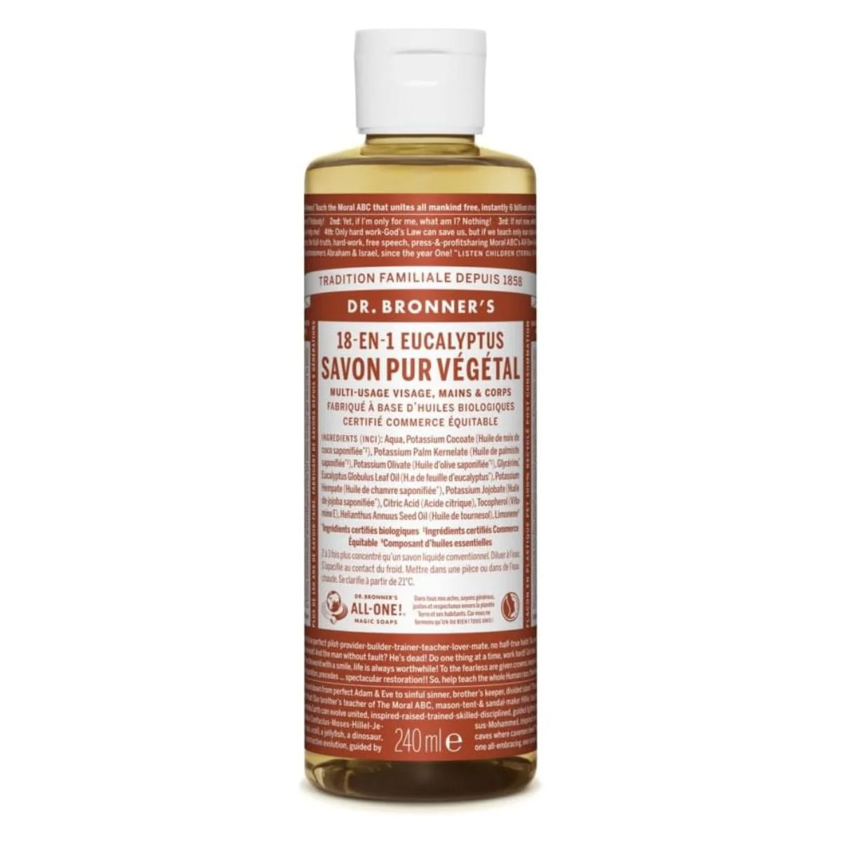 Jabón líquido Eucalipto Dr.Bronner's 240 ml